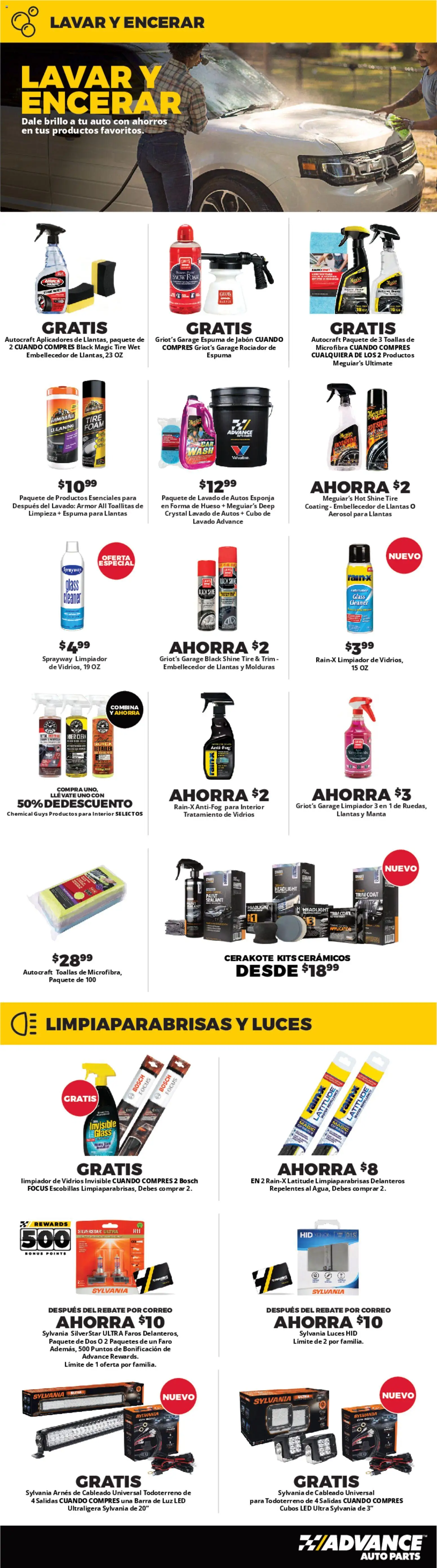 Advance Auto Parts Sales Ad - Spanish - valid from 01.02.2026 | Page: 5 | Products: Trim, Tire, Coat, Headlight