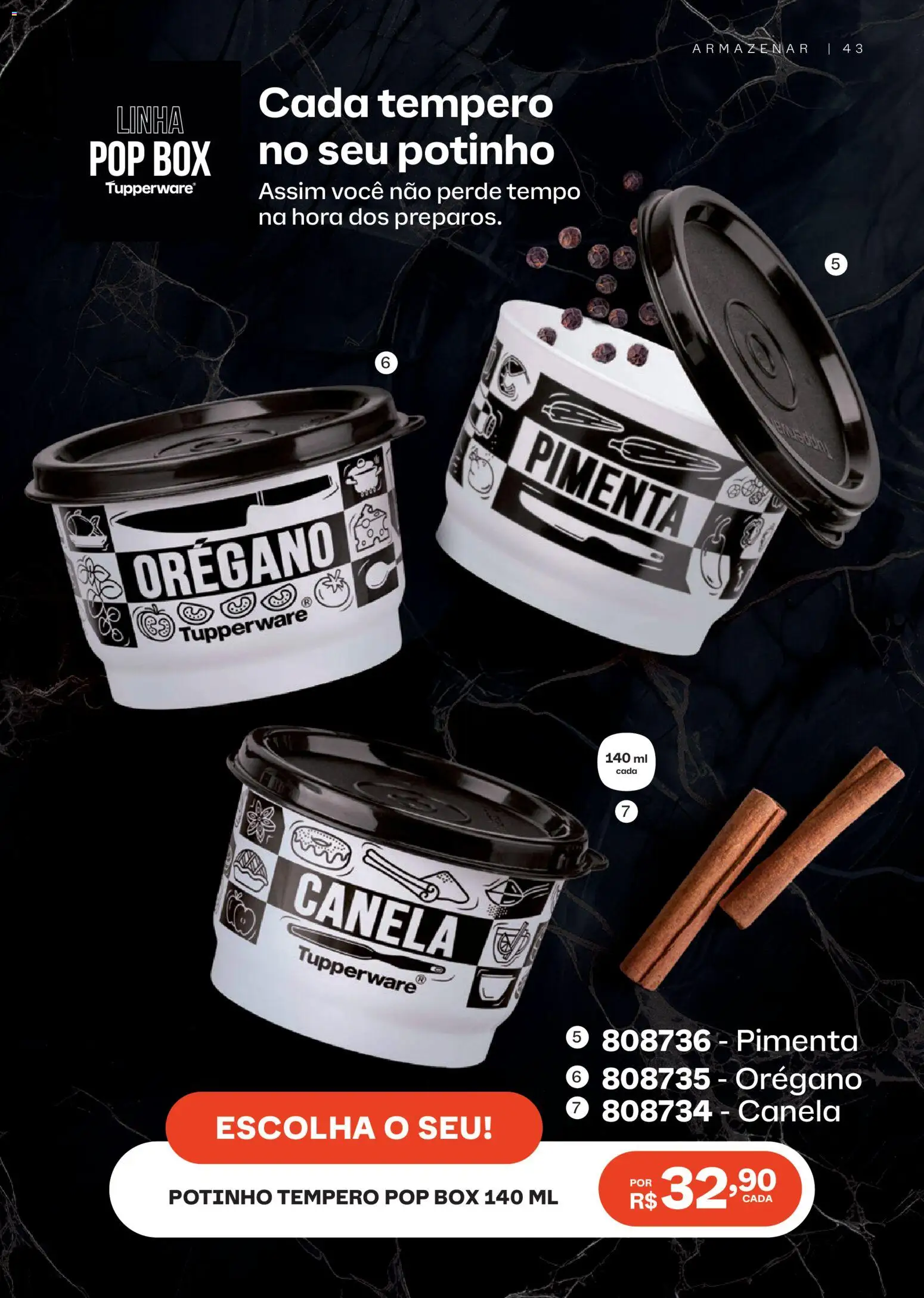 Tupperware Folheto - válido de 01.12.2025 | Página: 43 | Produtos: Pimenta, Orégano, Canela