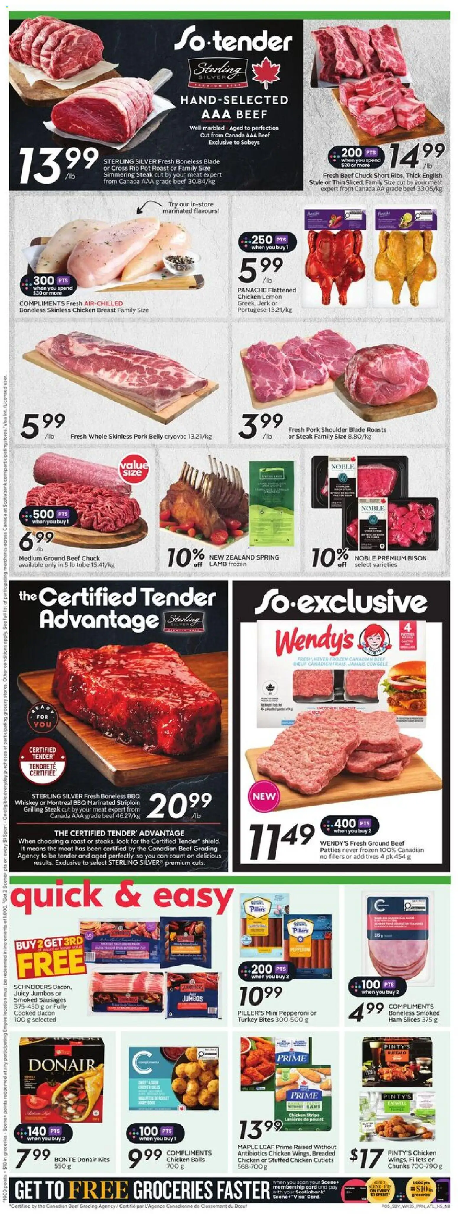 Sobeys flyer valid from 25.12.2025 | Page: 8 | Products: Beef, Whiskey, Turkey, Pork
