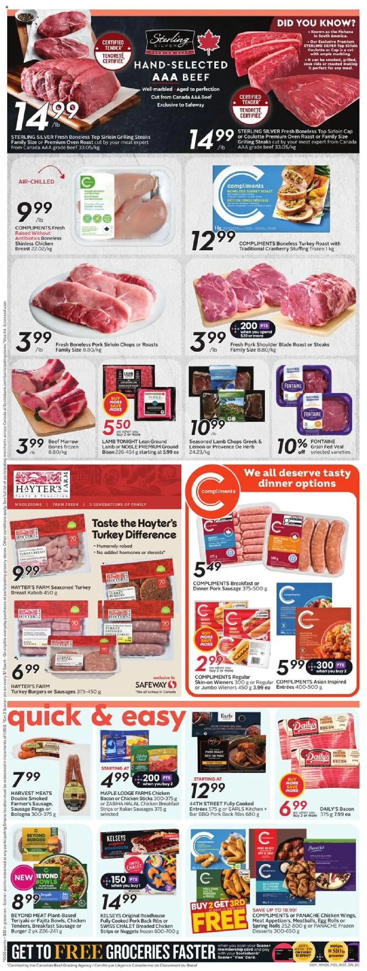 Safeway flyer valid from 19.06.2025 | Page: 9 | Products: Beef, Cap, Turkey, Pork