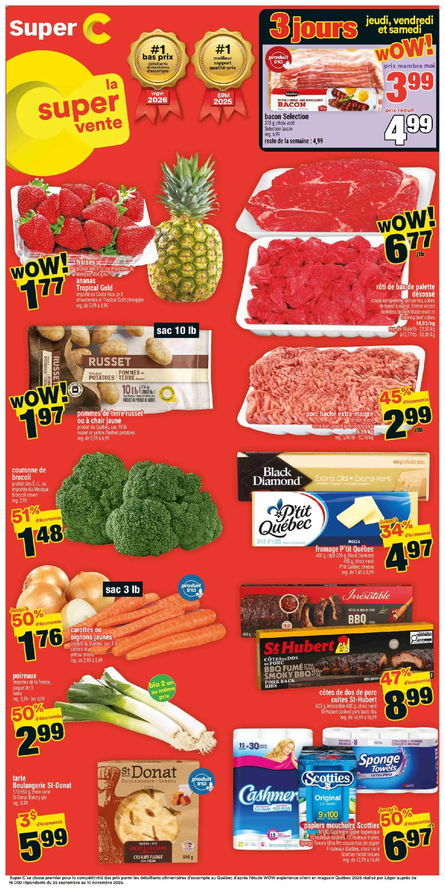 Super C flyer valid from 26.03.2026 | Page: 1 | Products: Pineapple, Potatoes, Bakery, Sponge