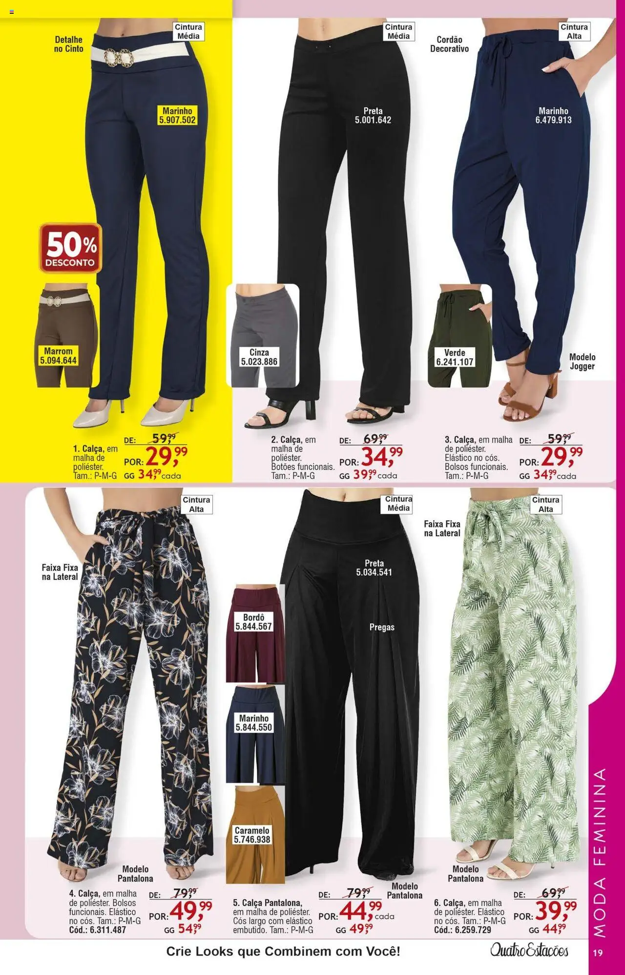 Quatro Estações Folheto - válido de 01.08.2025 | Página: 15 | Produtos: Calça, Cinto