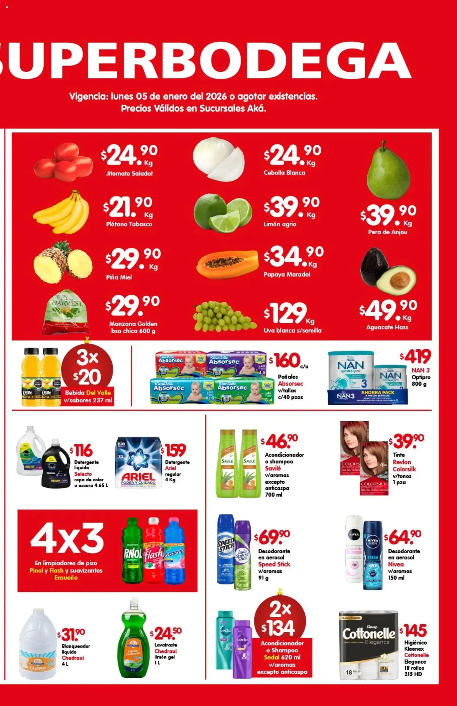 Nuevas ofertas de Arteli válidas en toda la República Mexicana desde el 05.01.2026. ¡Encuentra las mejores ofertas en Arteli folleto Aká Super Bodega ! | Página: 2 | Productos: Pera, Limón, Cloro, Acondicionador