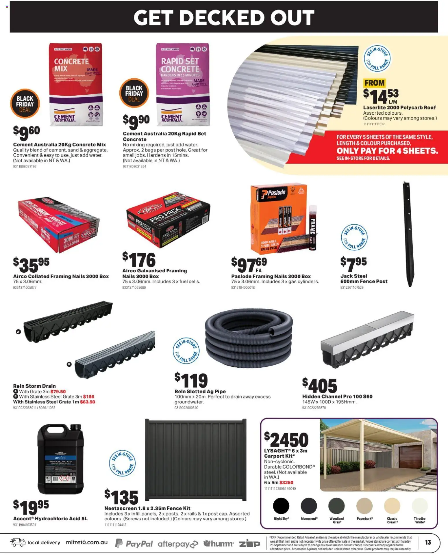 Mitre 10 catalogue - valid from 05.11.2025 | Page: 13 | Products: Box, Fence, Water, Accessories