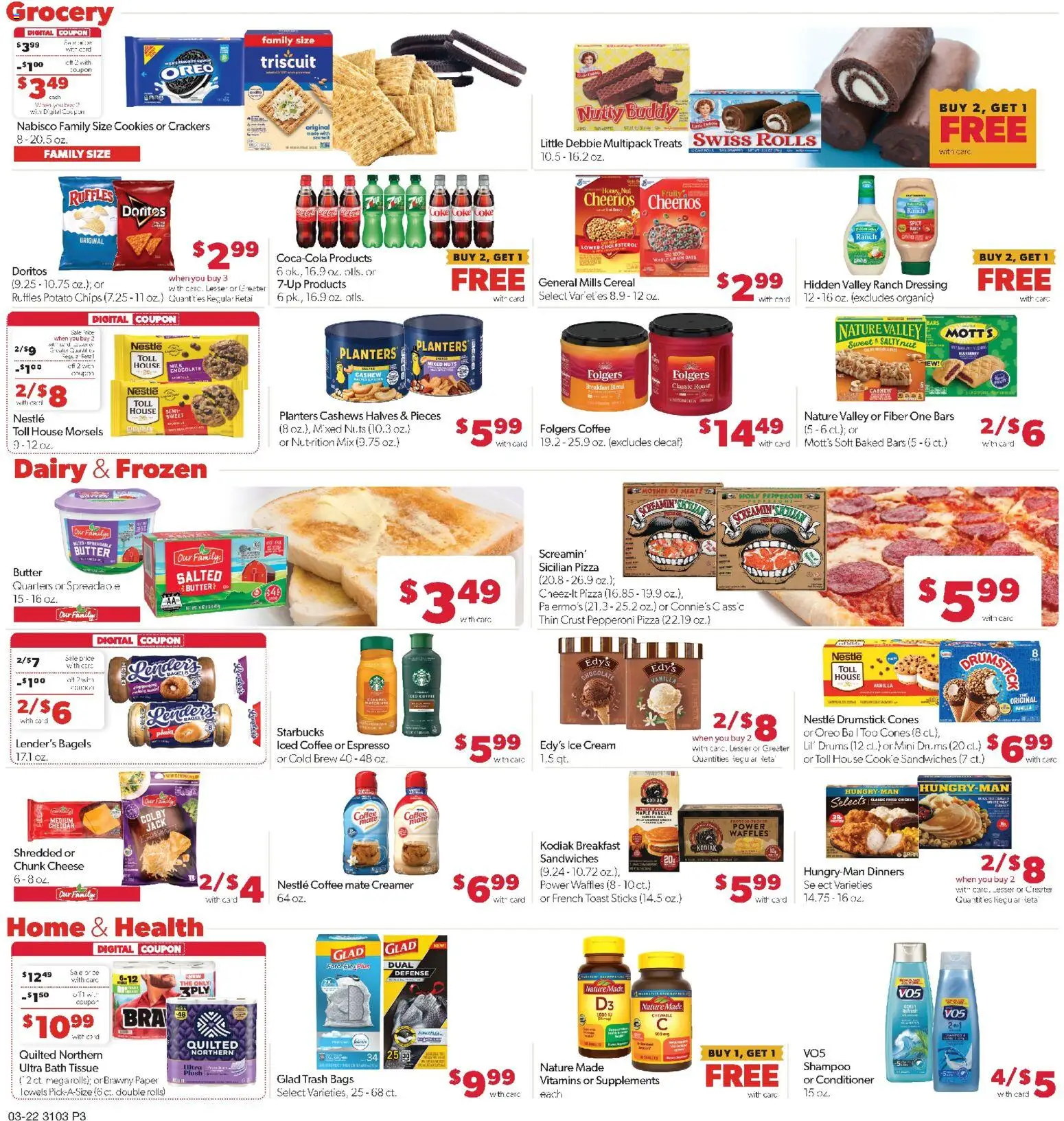 Family Fare Weekly Ad - ND - valid from 22.03.2026 | Page: 3 | Products: Conditioner, Chocolate, Chips, Nuts