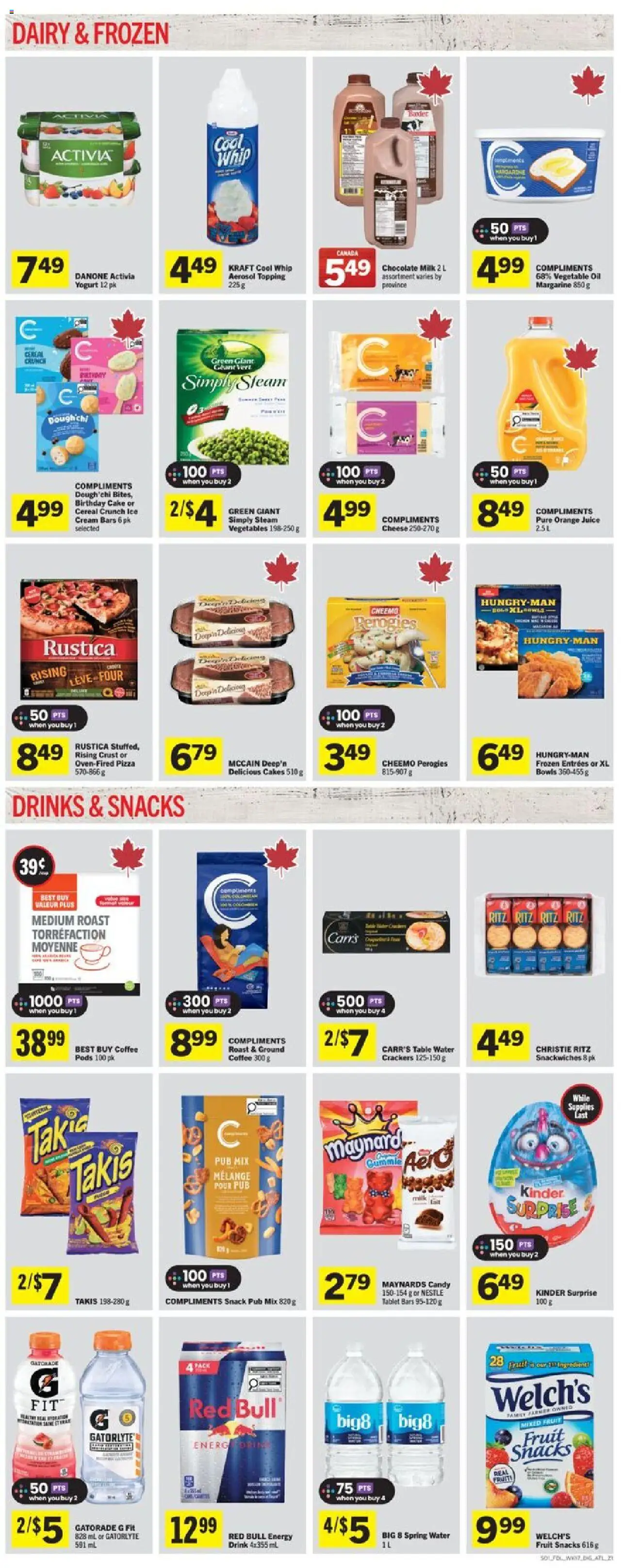 Foodland flyer valid from 21.08.2025 | Page: 5 | Products: Cream, Cheese, Coffee, Juice