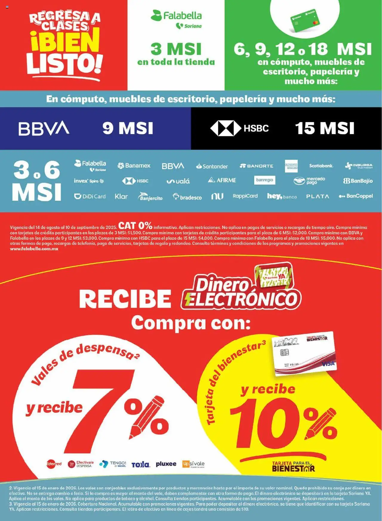Nuevas ofertas de Soriana válidas en toda la República Mexicana desde el 14.08.2025. ¡Encuentra las mejores ofertas en Soriana - Regresa a clases bien listo Súper Nacional! | Página: 2 | Productos: Banco, Despensa