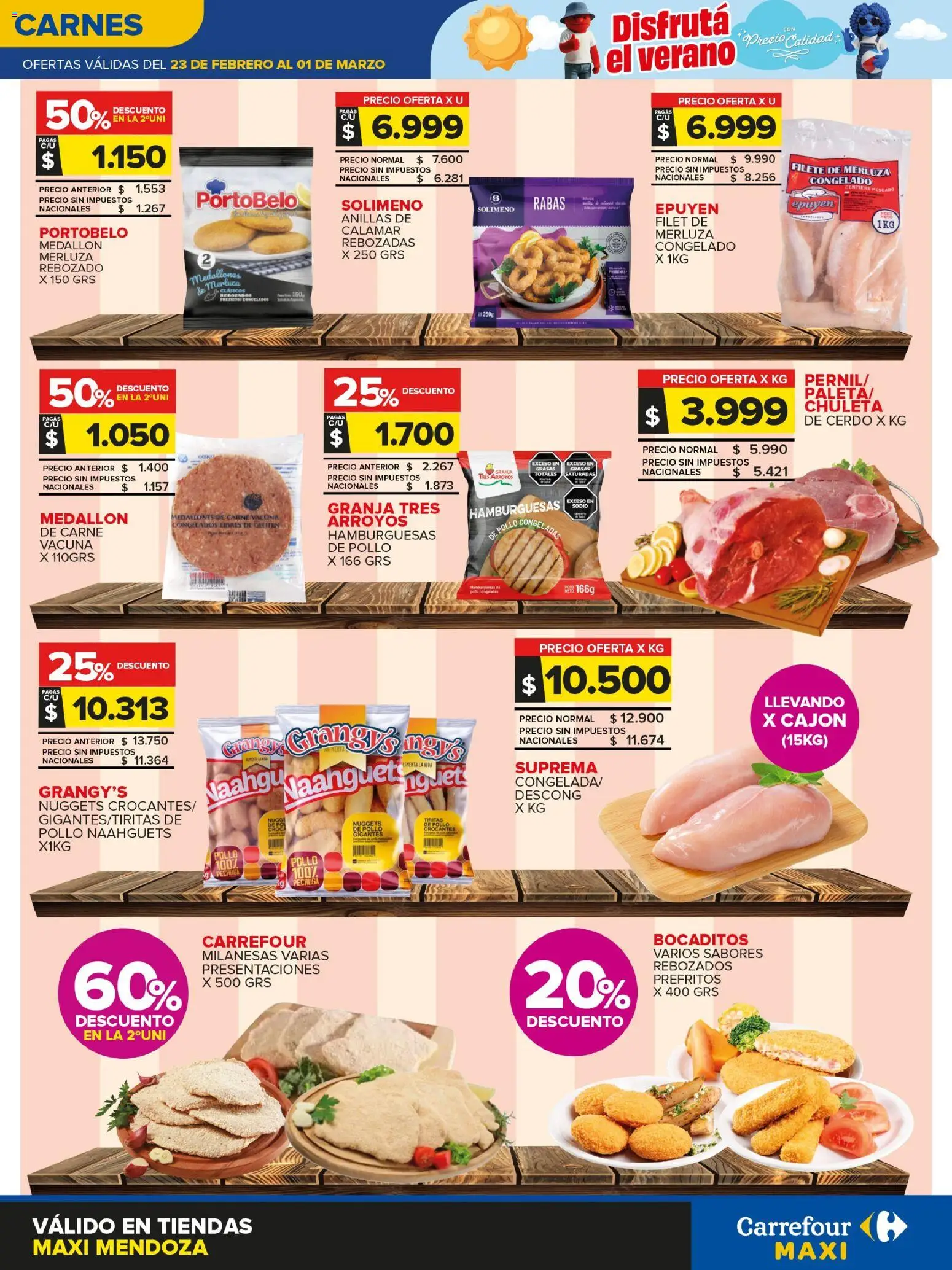 Carrefour - Frutas y Verduras  │ válido desde el 23.02.2026 | Página: 2 | Productos: Pollo, Pescado, Carne de pollo, Cerdo
