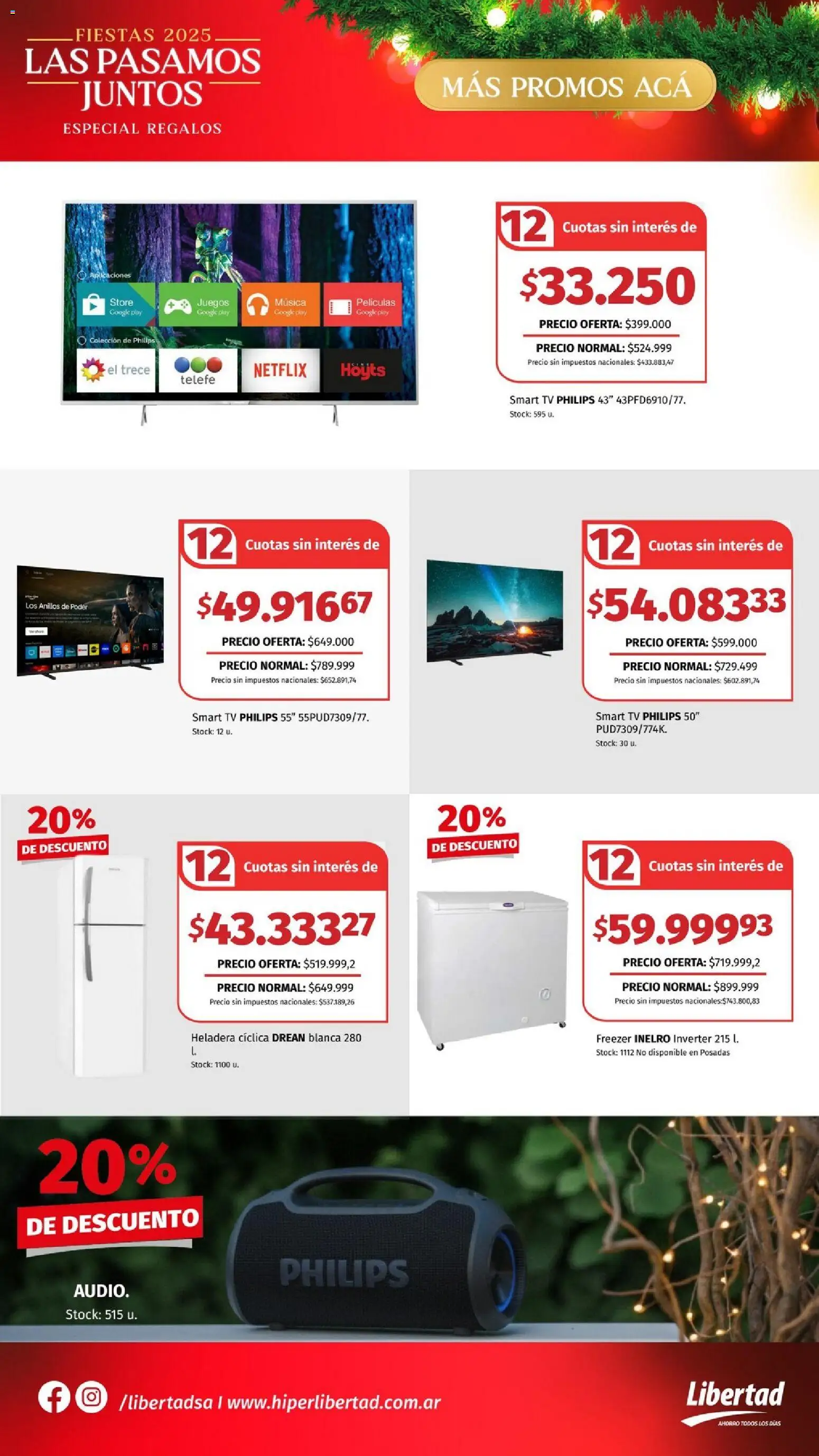 Hipermercado Libertad - Especial Regalos │ válido desde el 04.12.2025 | Página: 22 | Productos: Heladera, Freezer