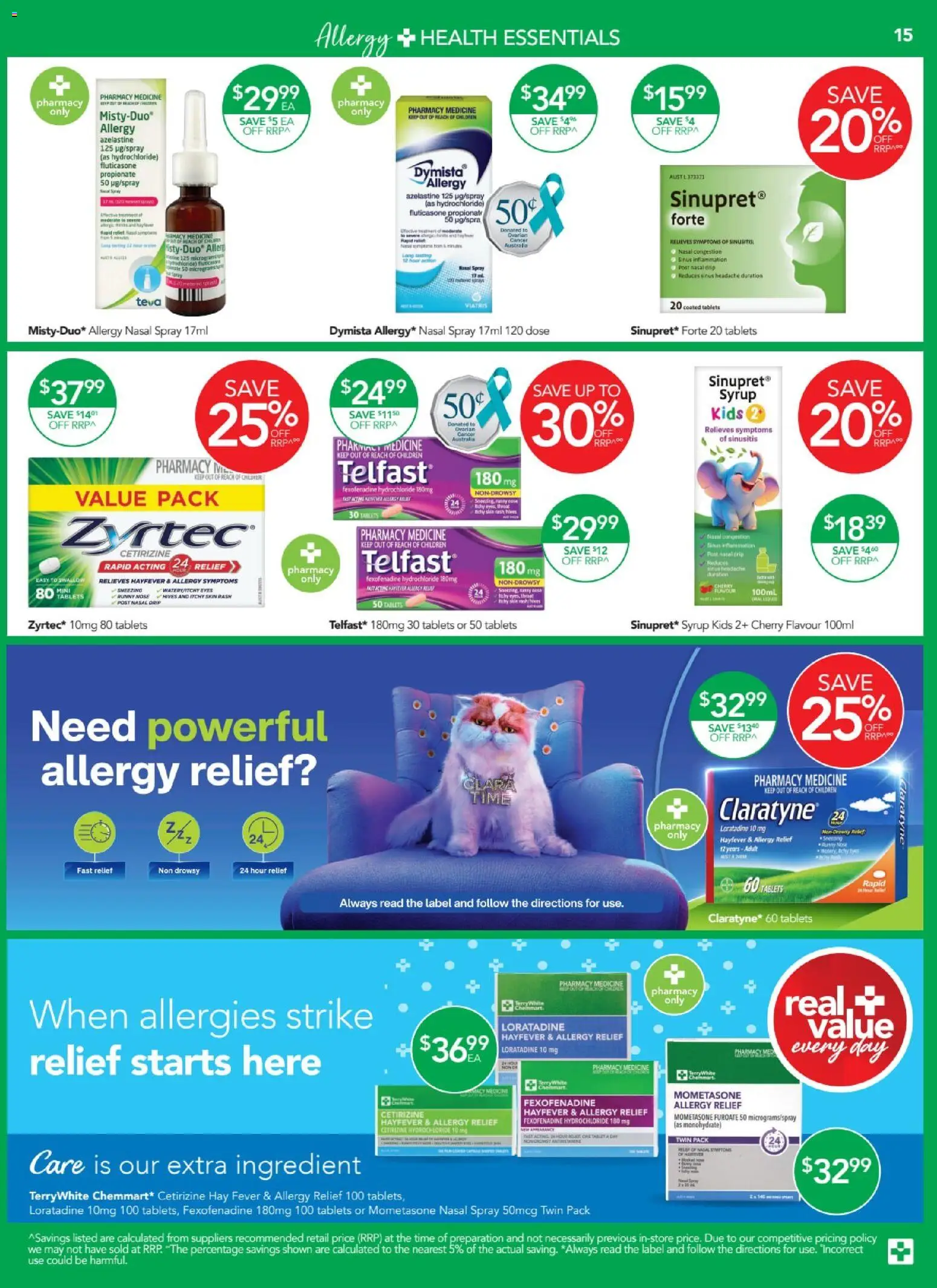 Terry White catalogue - valid from 16.04.2026 | Page: 15 | Products: Nasal spray, Sinus, Tablets, Allergy