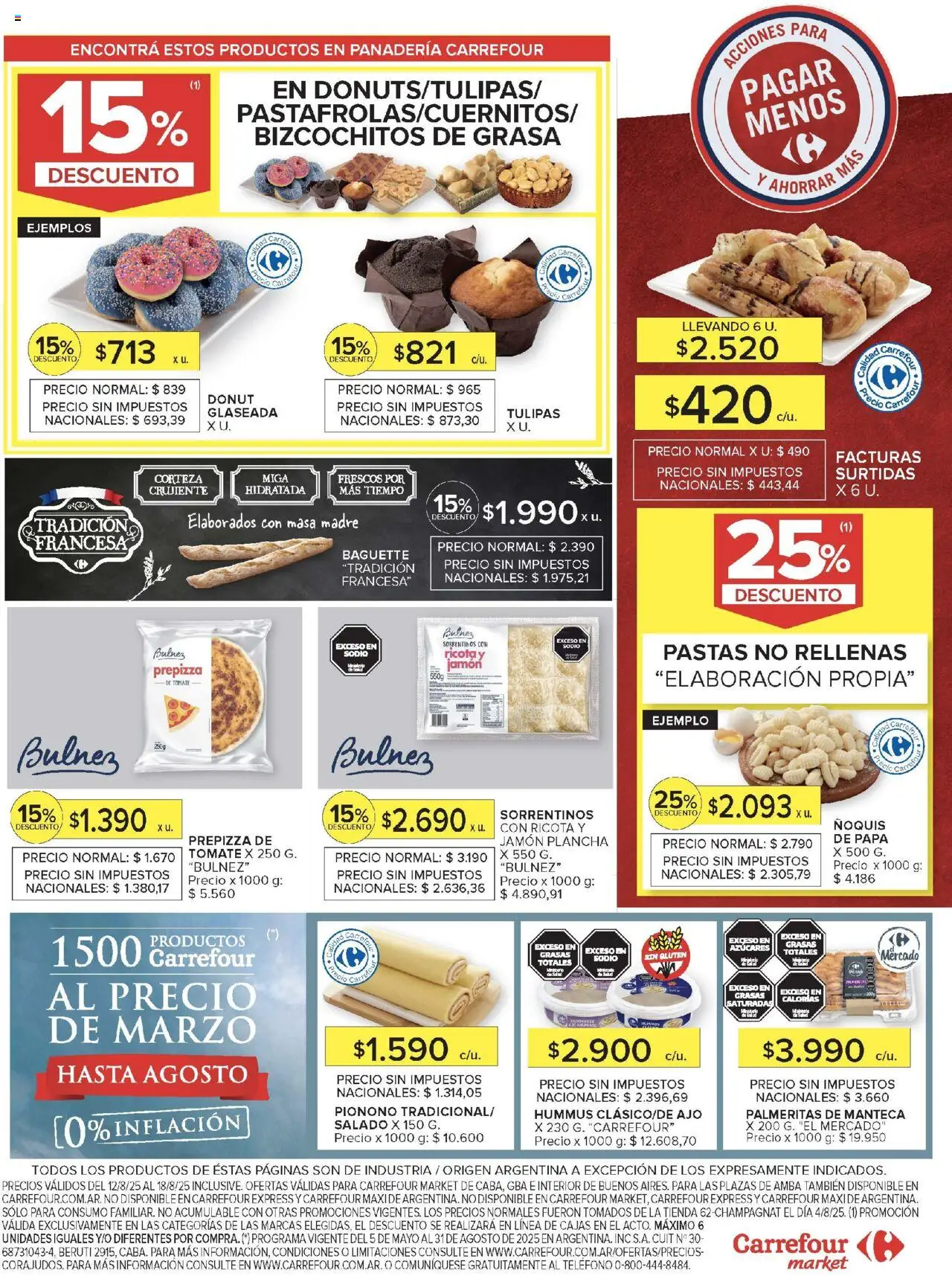 Carrefour ofertas - CABA │ válido desde el 12.08.2025 | Página: 44 | Productos: Teléfono, Tomate, Manteca, Ñoquis