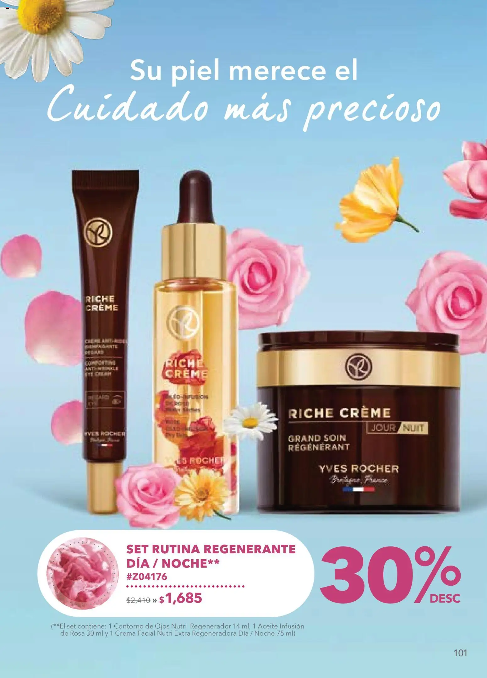 Nuevas ofertas de Yves Rocher válidas en toda la República Mexicana desde el 24.03.2026. ¡Encuentra las mejores ofertas en Yves Rocher campaña 5 2026! | Página: 103 | Productos: Contorno de ojos, Crema, Contorno, Aceite