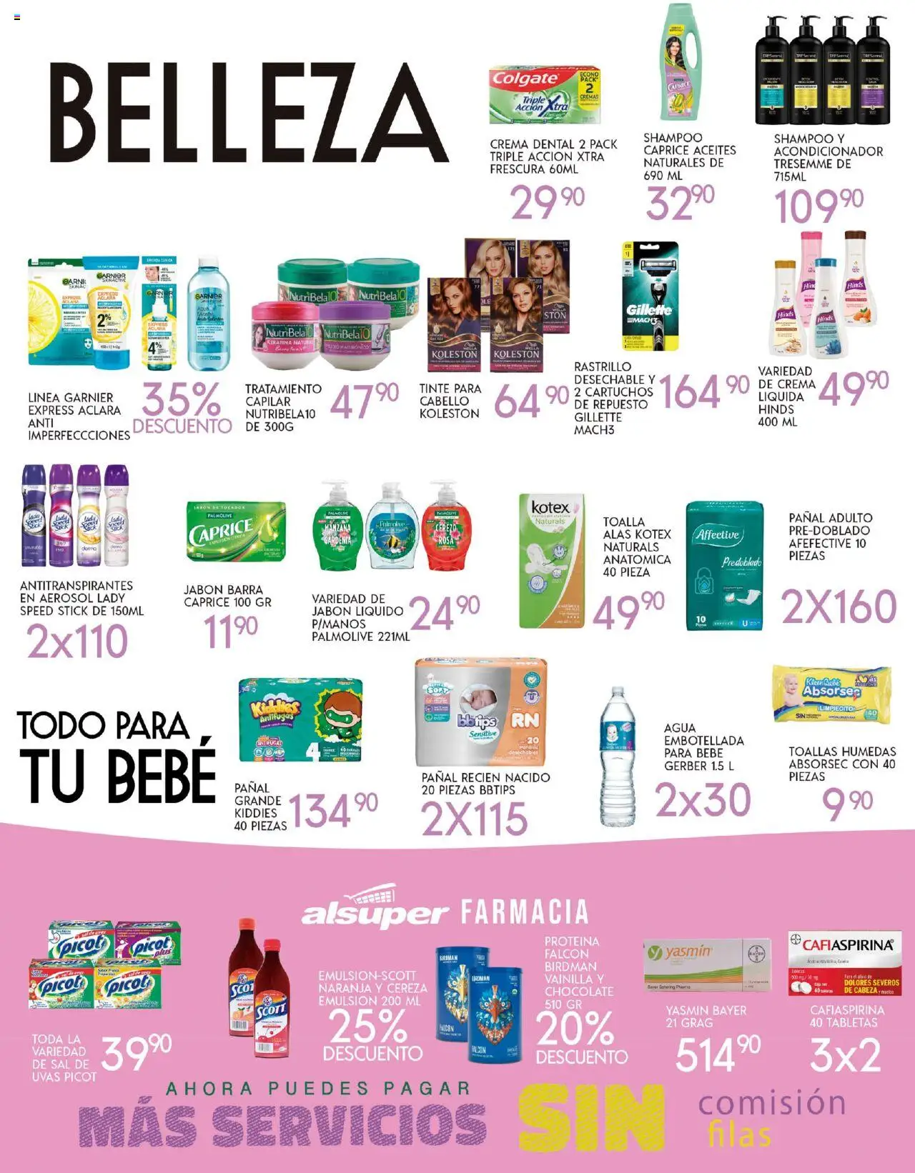 Nuevas ofertas de Alsuper válidas en toda la República Mexicana desde el 23.09.2025. ¡Encuentra las mejores ofertas en Alsuper - Folleto Zacatecas! | Página: 4 | Productos: Manzana, Agua, Body, Acondicionador