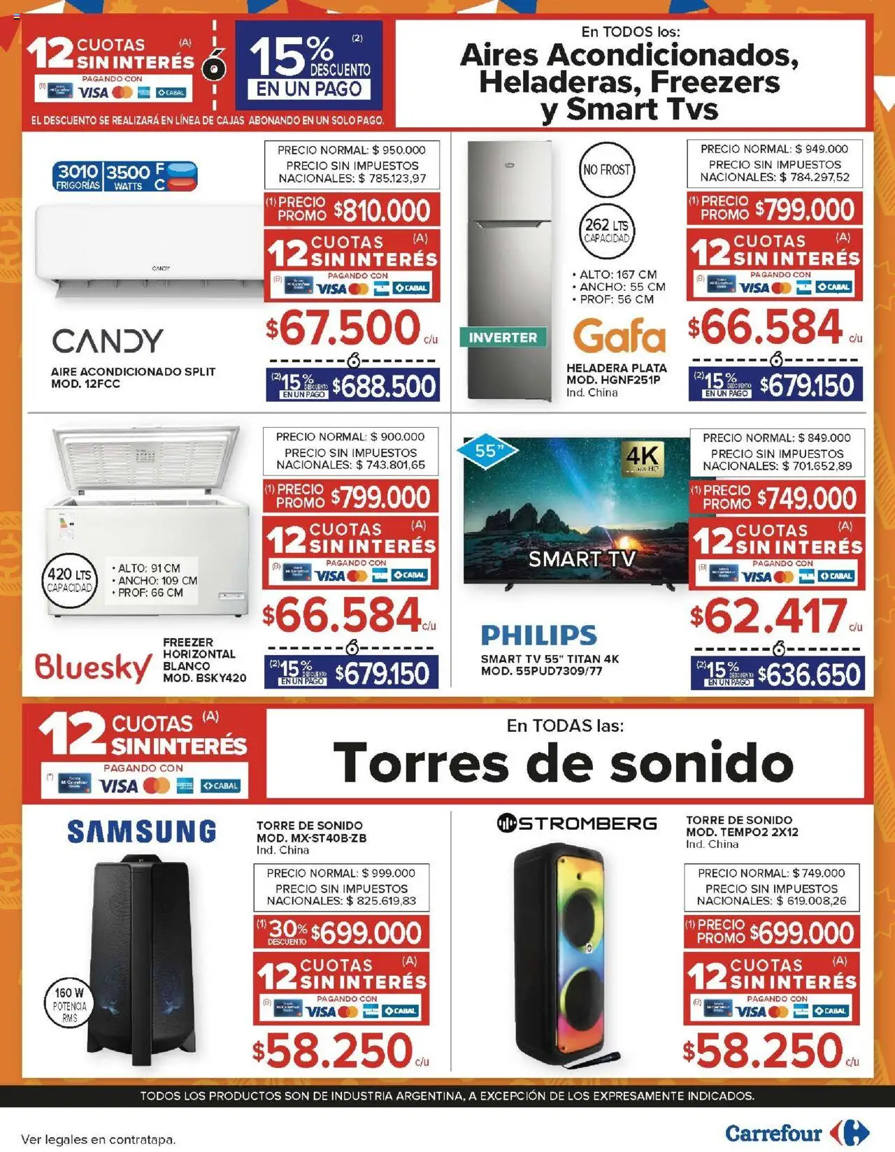Carrefour ofertas │ válido desde el 24.06.2025 | Página: 24 | Productos: Aire acondicionado, Heladera, Freezer