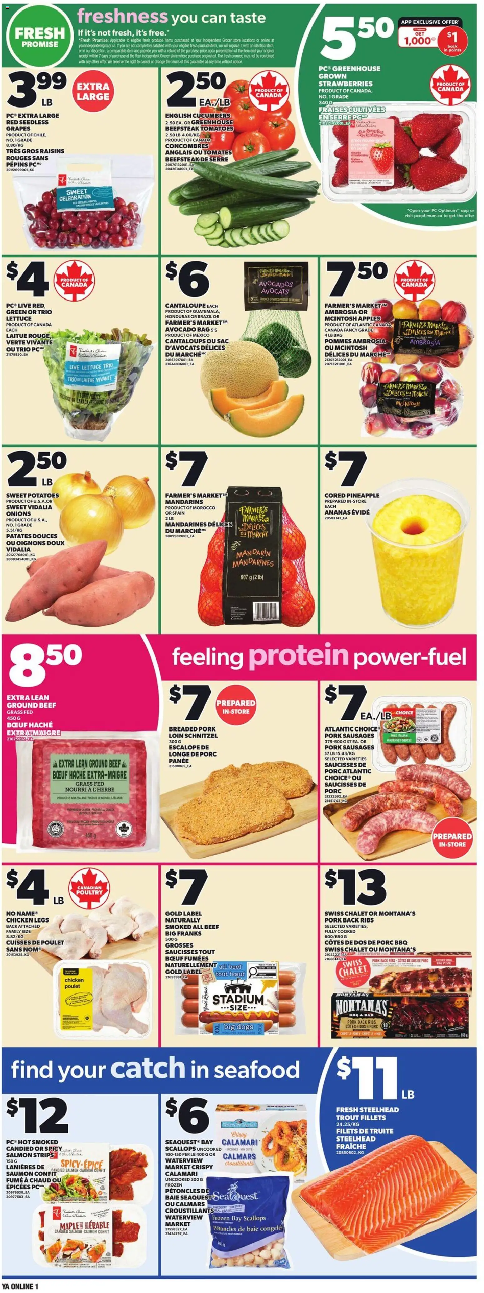 Independent Grocer flyer valid from 23.04.2026 | Page: 3 | Products: Beef, PC, Potatoes, Bag