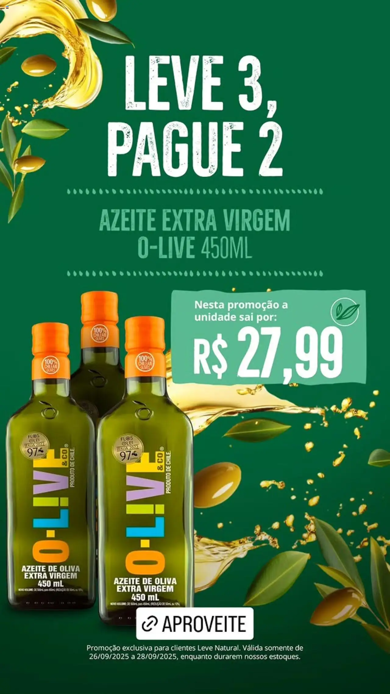 Natural da Terra Folheto - válido de 26.09.2025 | Página: 1 | Produtos: Azeite