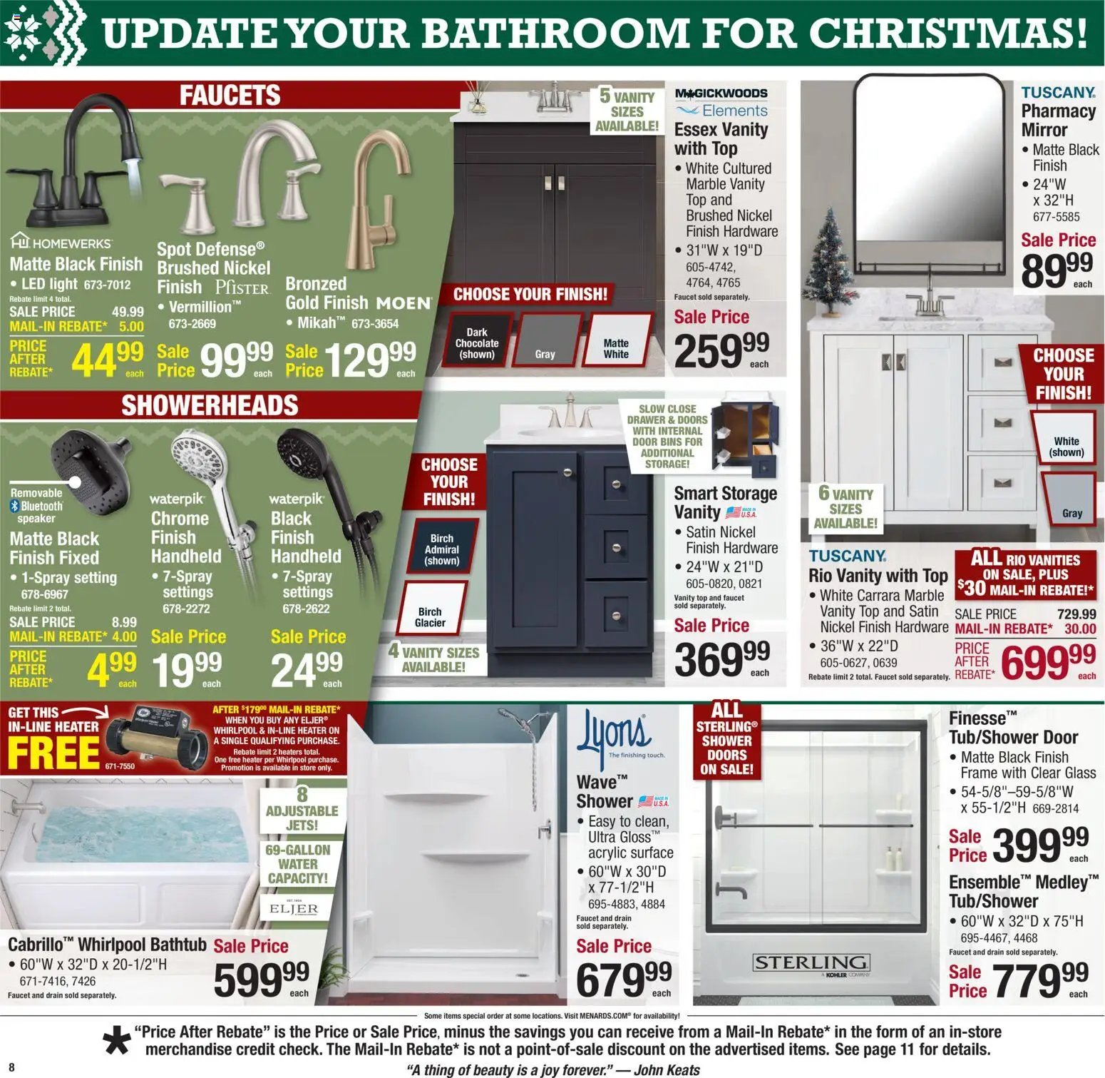 Menards Weekly Ad - valid from 10.12.2025 | Page: 14 | Products: Shower, Chocolate, Water, Speaker