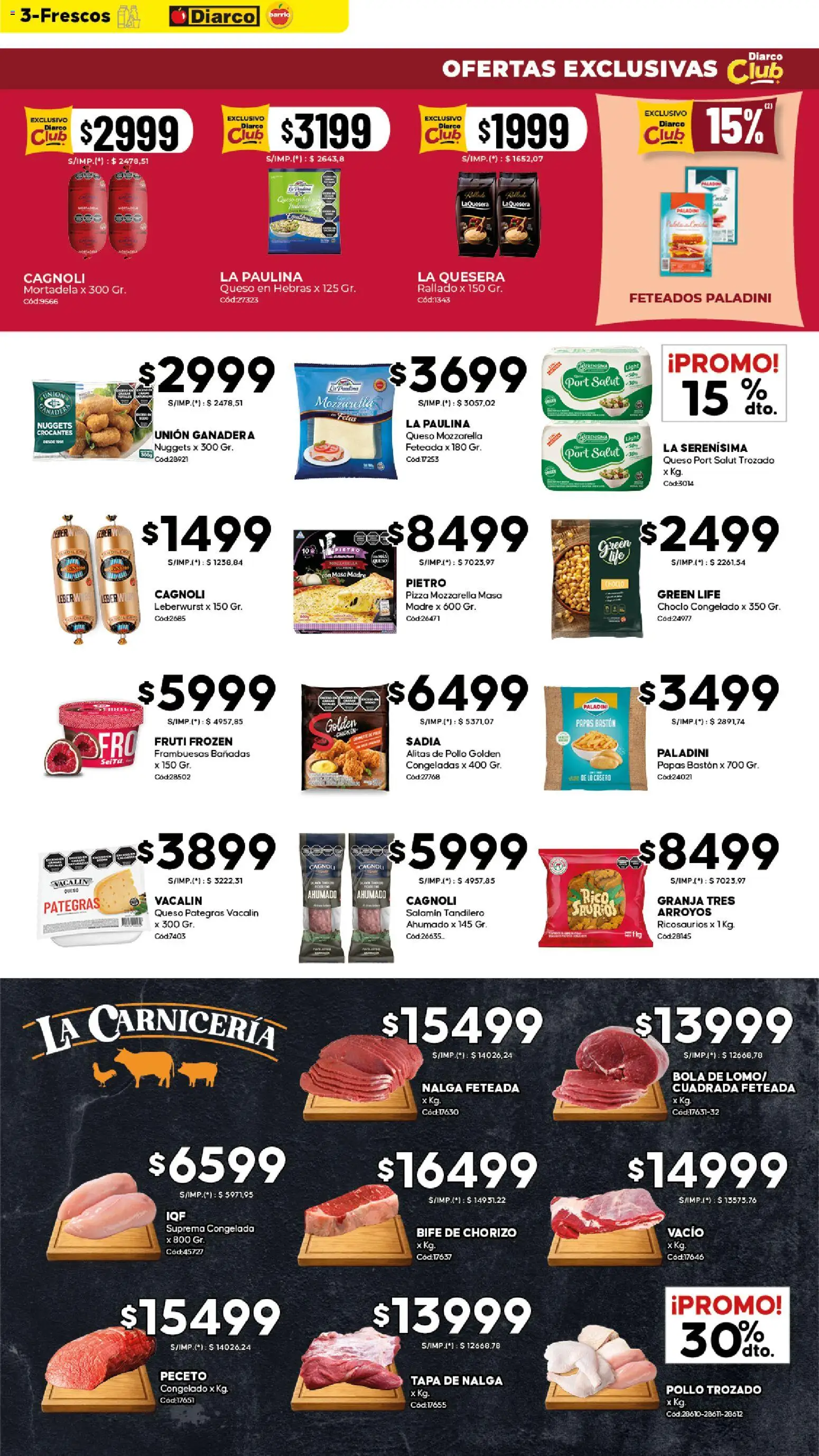 Diarco - Ofertas Diarco Barrio │ válido desde el 05.01.2026 | Página: 3 | Productos: Choclo, Mortadela, Queso, Chorizo