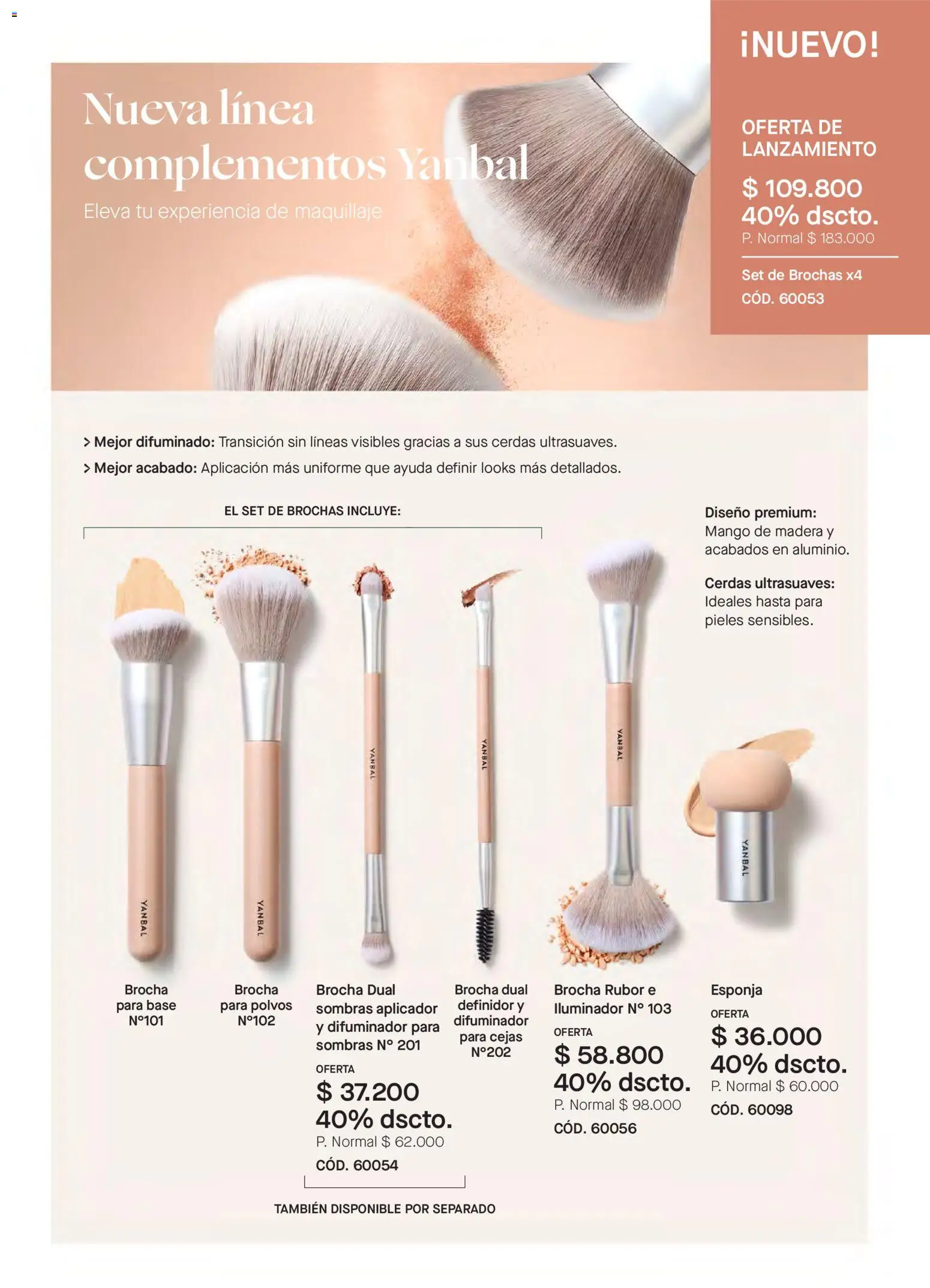 Yanbal revista - valida desde el 03.01.2026 | Página: 51 | Productos: Esponja, Iluminador, Rubor, Brocha