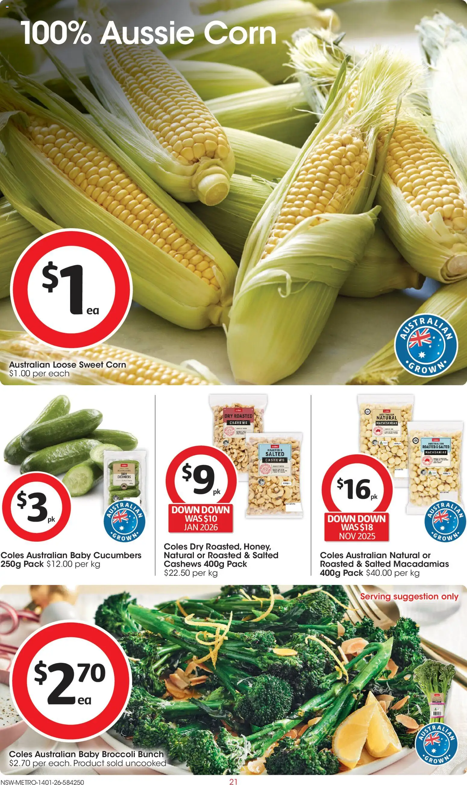 Coles catalogue - valid from 14.01.2026 | Page: 21 | Products: Cucumbers