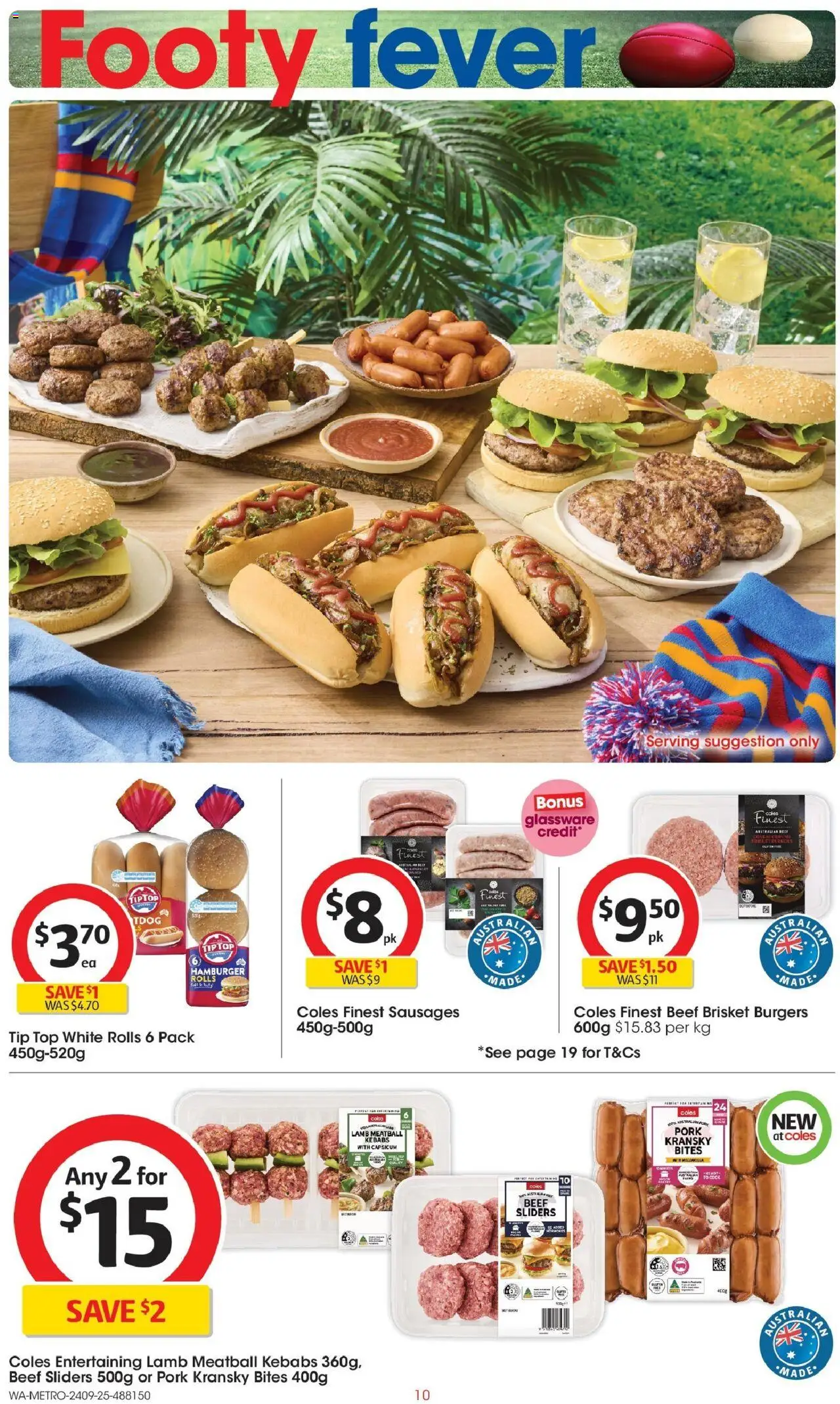 Coles catalogue - valid from 24.09.2025 | Page: 10 | Products: Glassware, Pork, Lamb, Cap