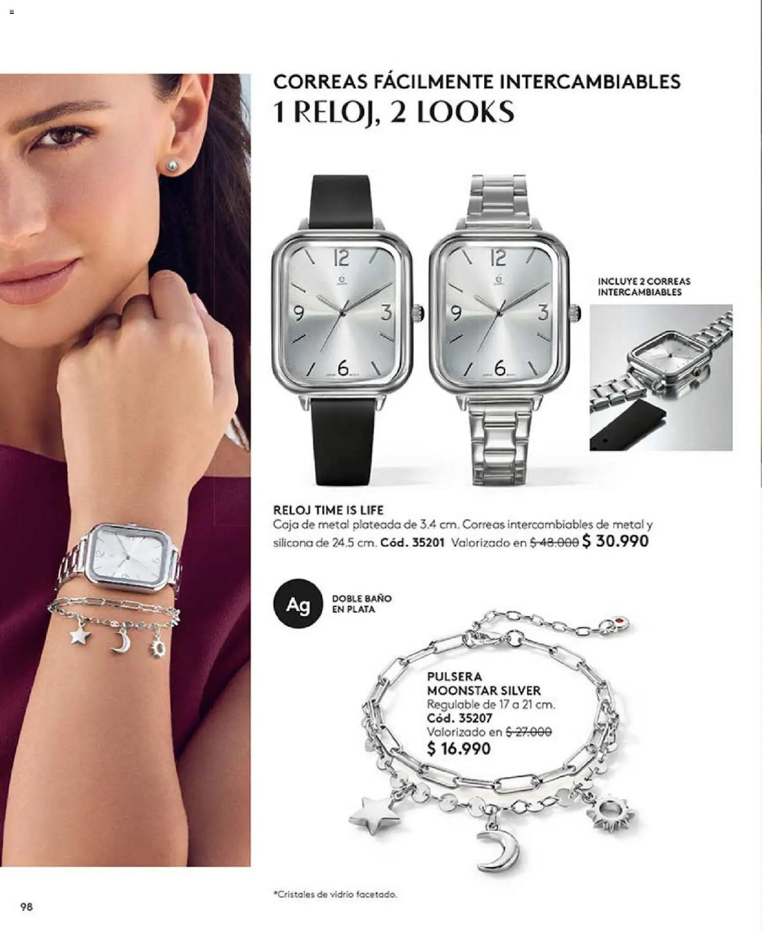 Catálogo Ésika Campaña 1 │ válido desde el 01.01.2026 | Página: 98 | Productos: Caja, Baño, Pulsera, Reloj