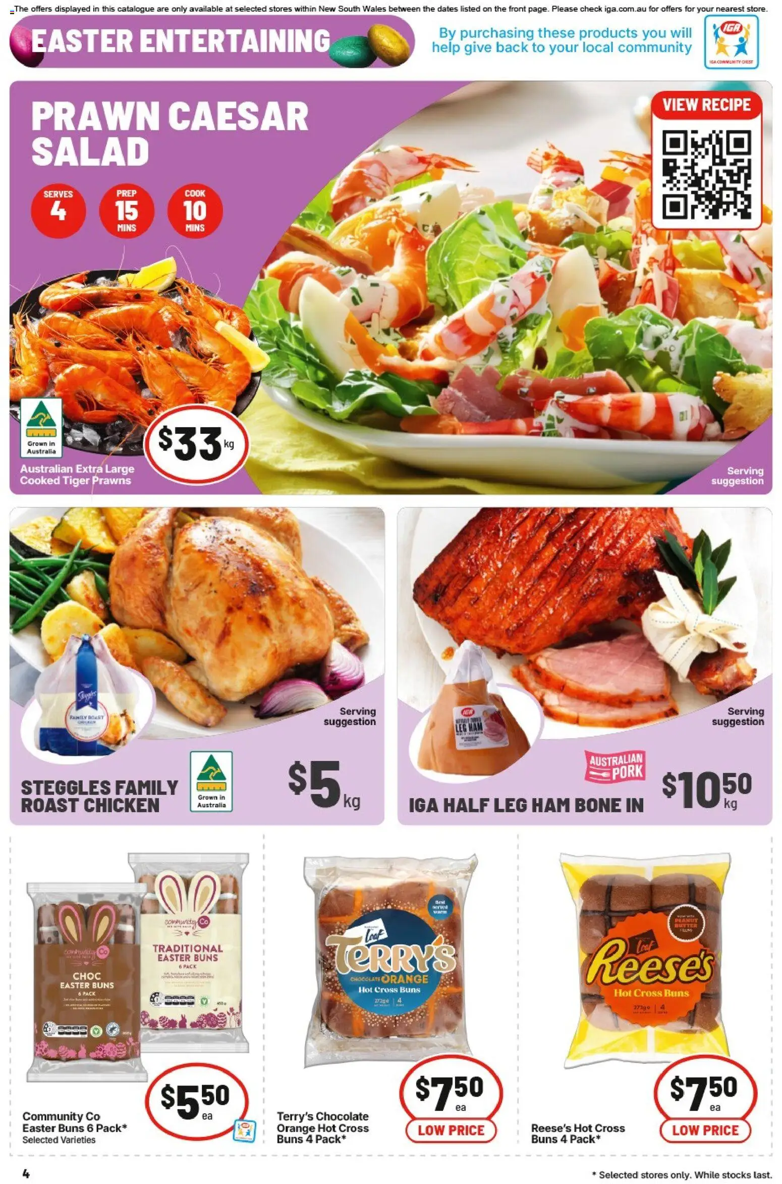 IGA catalogue - valid from 01.04.2026 | Page: 7 | Products: Ham, Chicken, Prawns, Salad