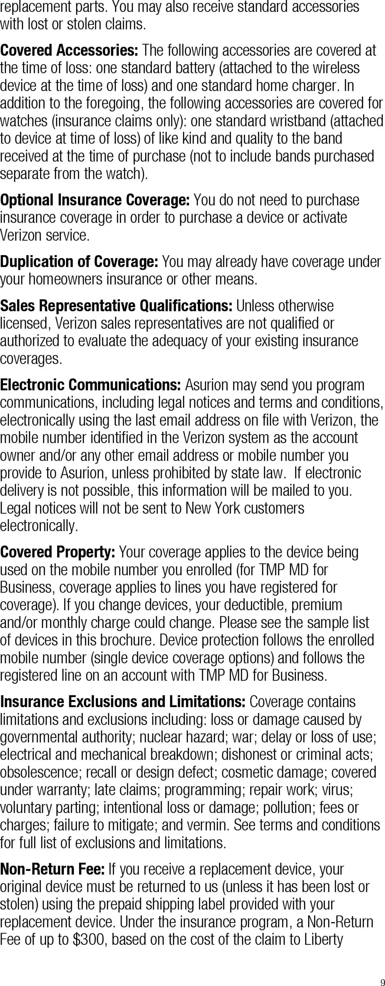 Verizon - Total Mobile Protection for Business and Multi-Devices for Business - valid from 13.03.2025 | Page: 9 | Products: Watches, Battery