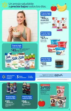 Vista previa de Walmart folleto Siéntete increíble, nuevo folleto de la tienda, válido en México a partir del 01.01.2026 | Página: 2 | Productos: Avena, Queso, Arándanos, Almendra