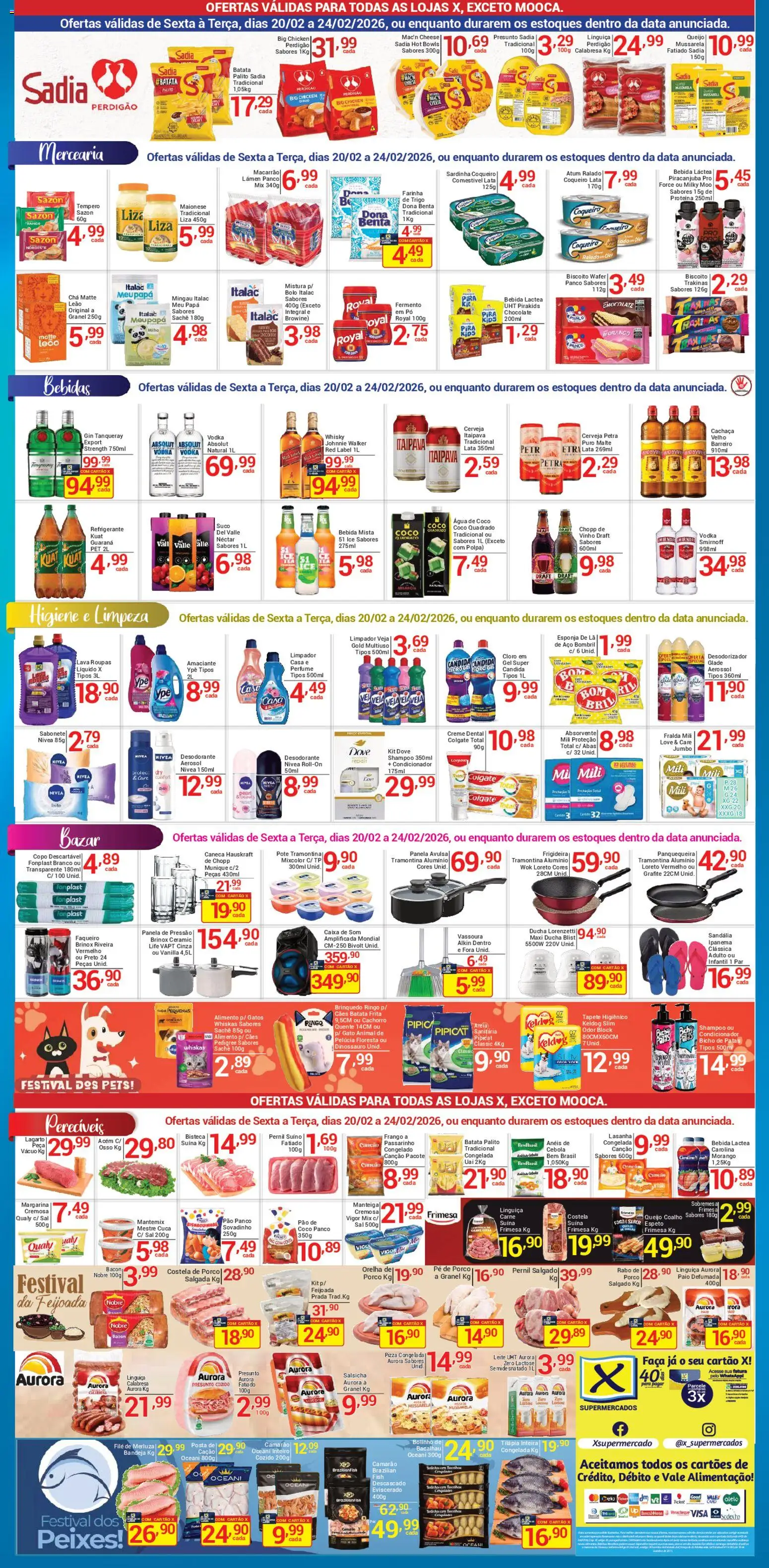 X Supermercados Folheto - válido de 20.02.2026 | Página: 2 | Produtos: Esponja, Chocolate, Suco, Creme dental