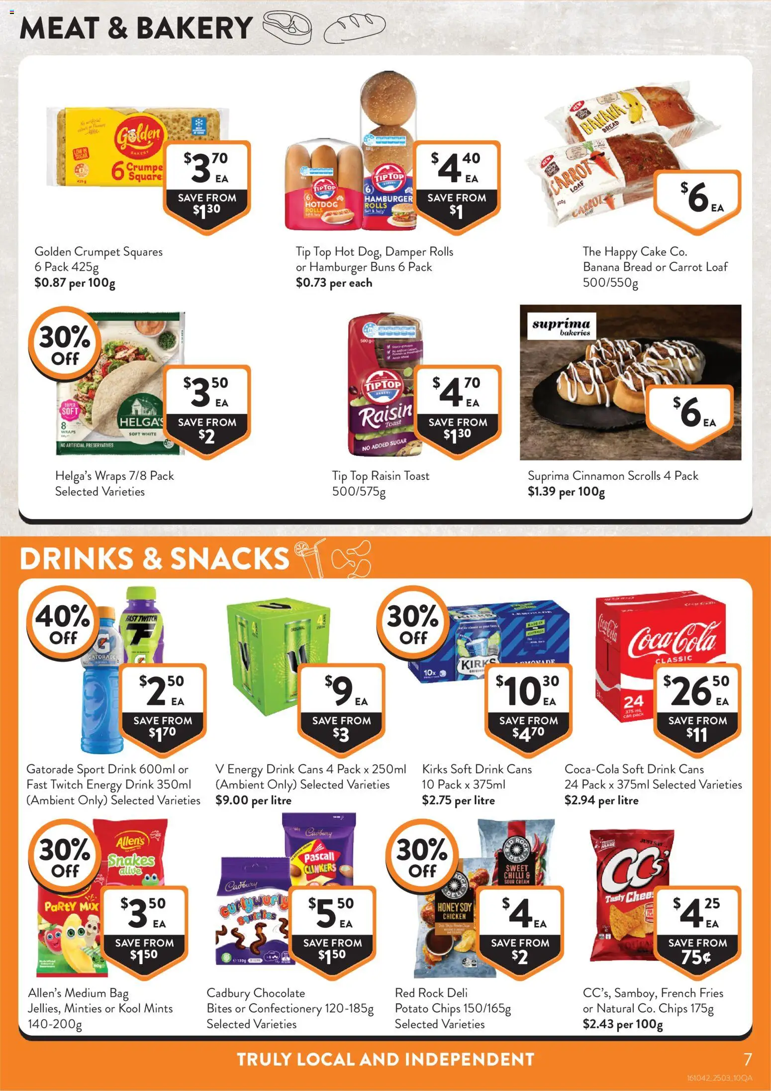 Foodworks catalogue - valid from 25.03.2026 | Page: 7 | Products: Energy drink, Sour cream, Chips, Sugar