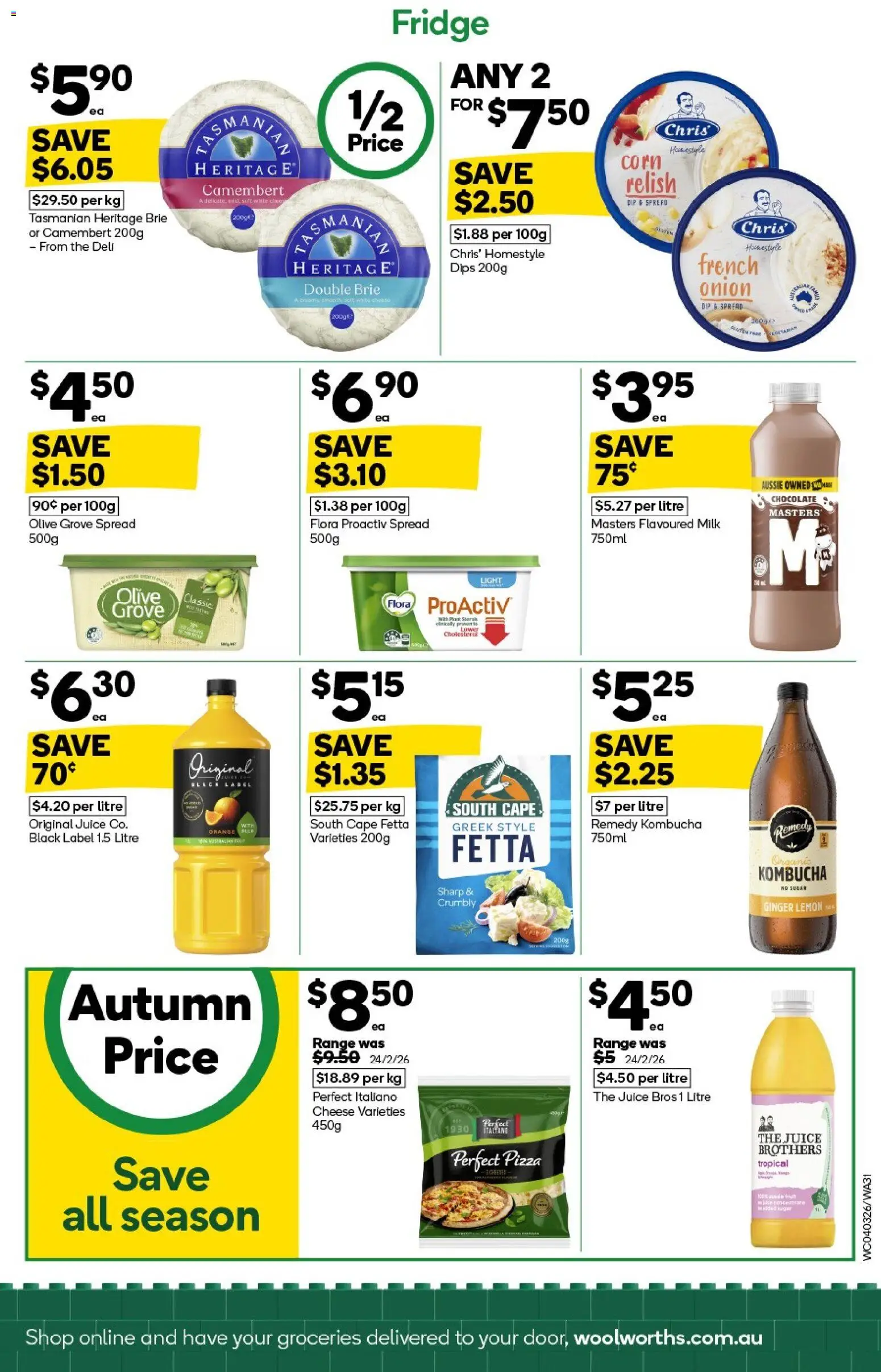 Woolworths catalogue - valid from 04.03.2026 | Page: 31 | Products: Cheese, Chocolate, Relish, Fridge