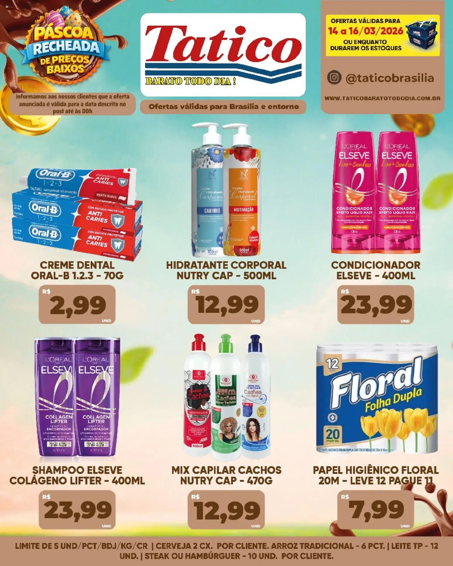 Tatico Folheto - válido de 14.03.2026 | Página: 23 | Produtos: Shampoo, Condicionador, Arroz, Papel higiênico