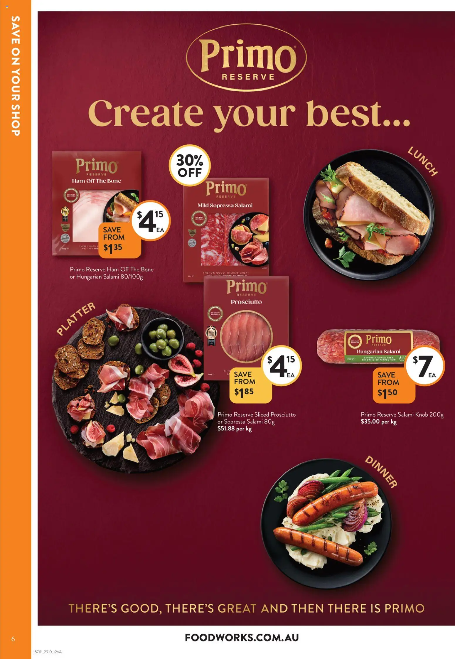 Foodworks catalogue - valid from 29.10.2025 | Page: 6 | Products: Salami, Ham