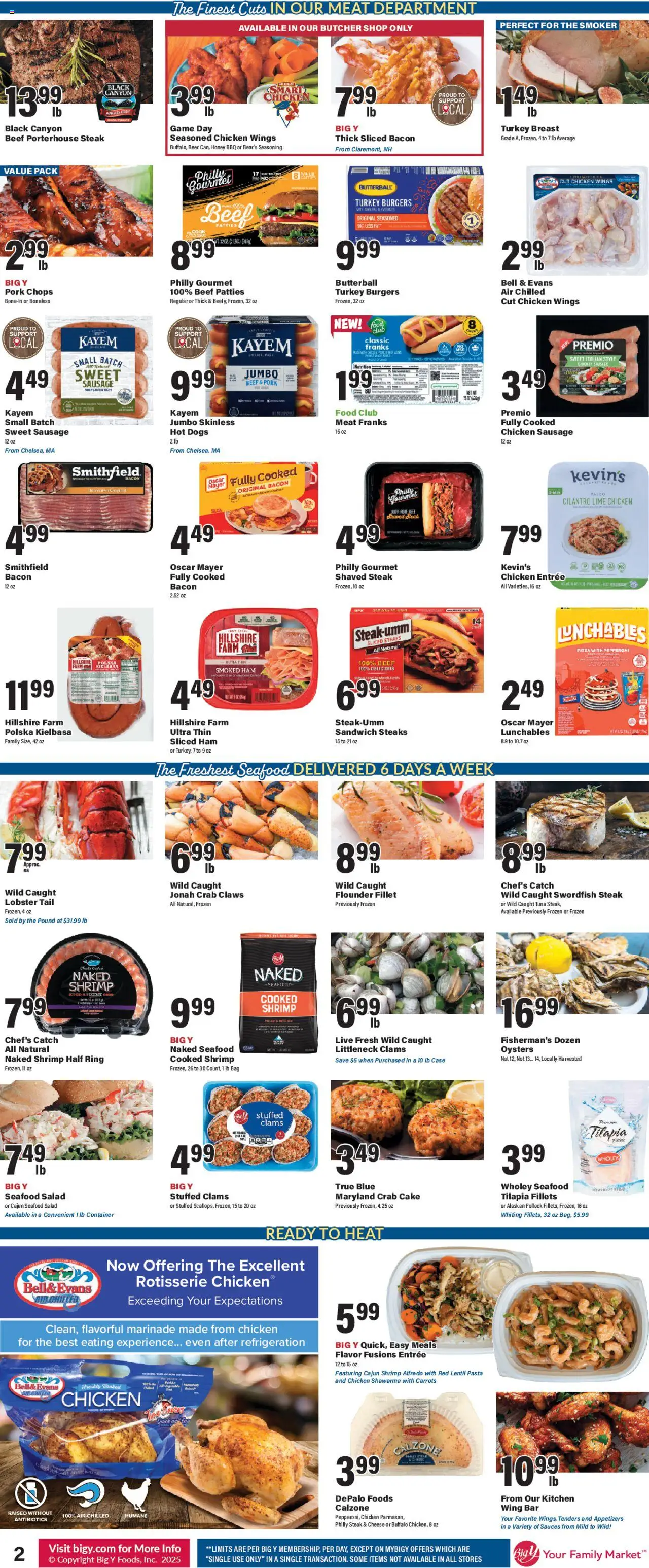Big Y Weekly Ad - valid from 07.08.2025 | Page: 3 | Products: Cheese, Beef, Sausage, Game