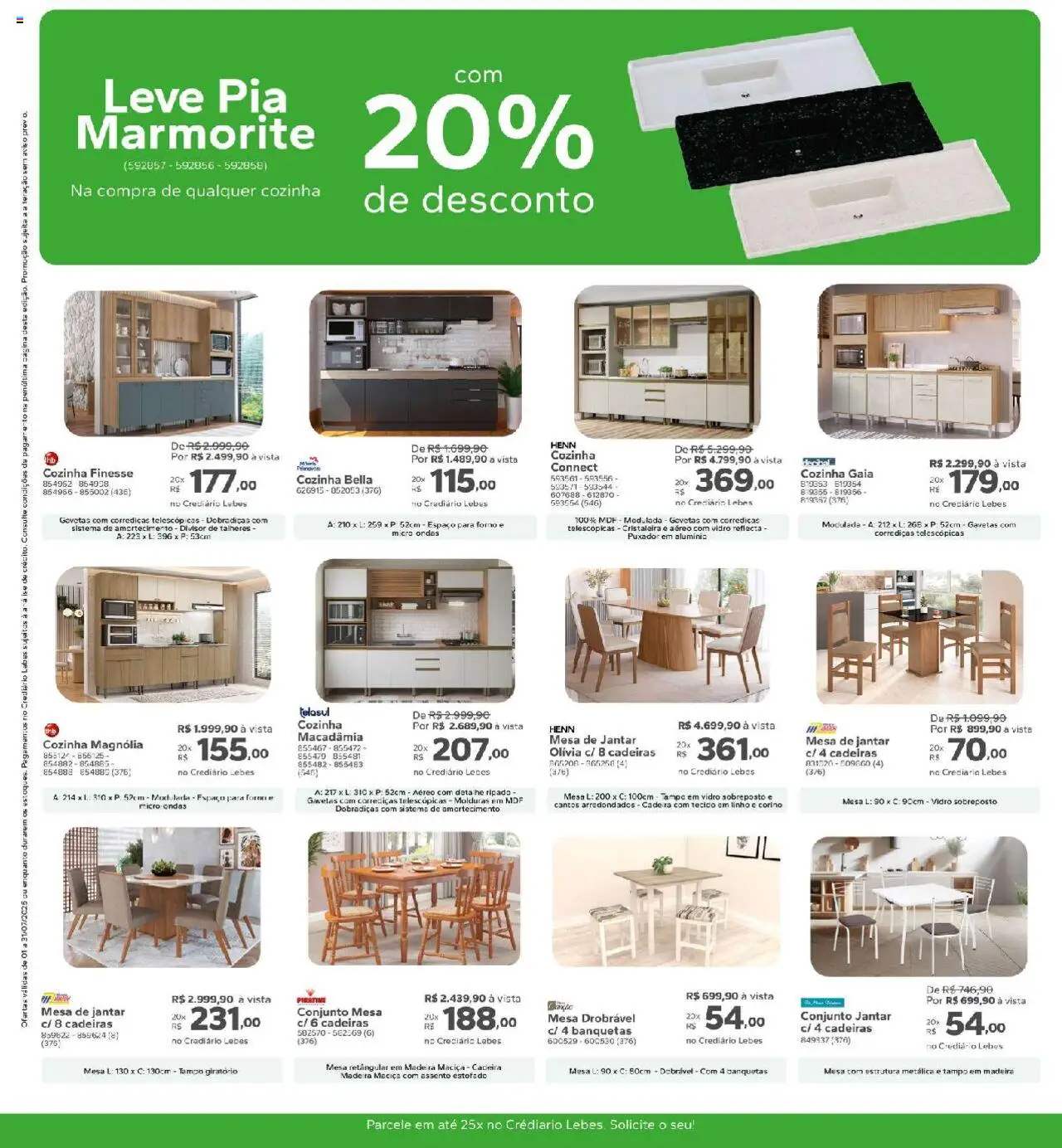 Lebes Folheto - válido de 01.07.2025 | Página: 10 | Produtos: Talheres, Cristaleira, Microondas, Mesa de jantar