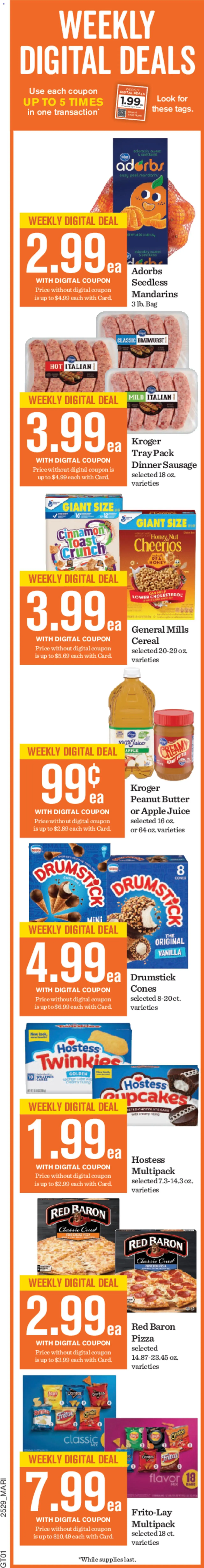 Mariano's Weekly Ad - valid from 20.08.2025 | Page: 3 | Products: Butter, Pizza, Sausage, Bag