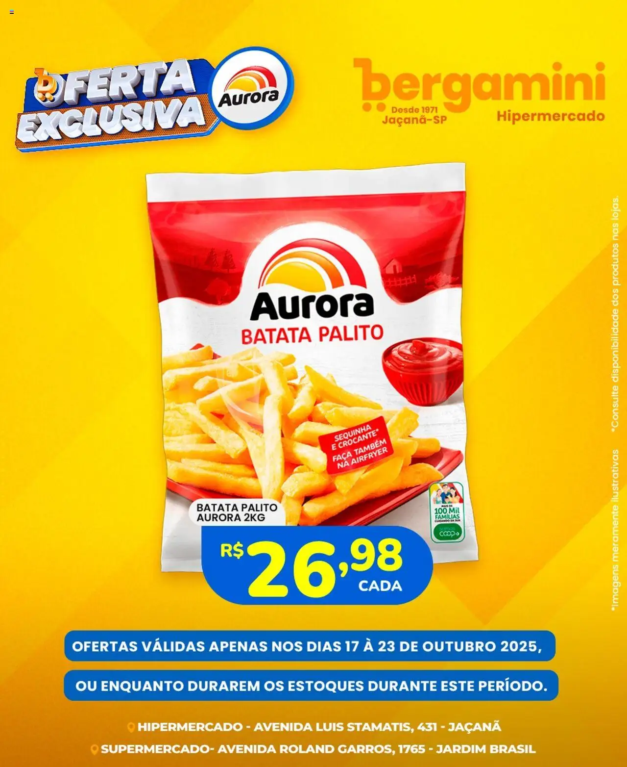 Supermercado Bergamini Folheto - válido de 17.10.2025 | Página: 2 | Produtos: Faca, Batata