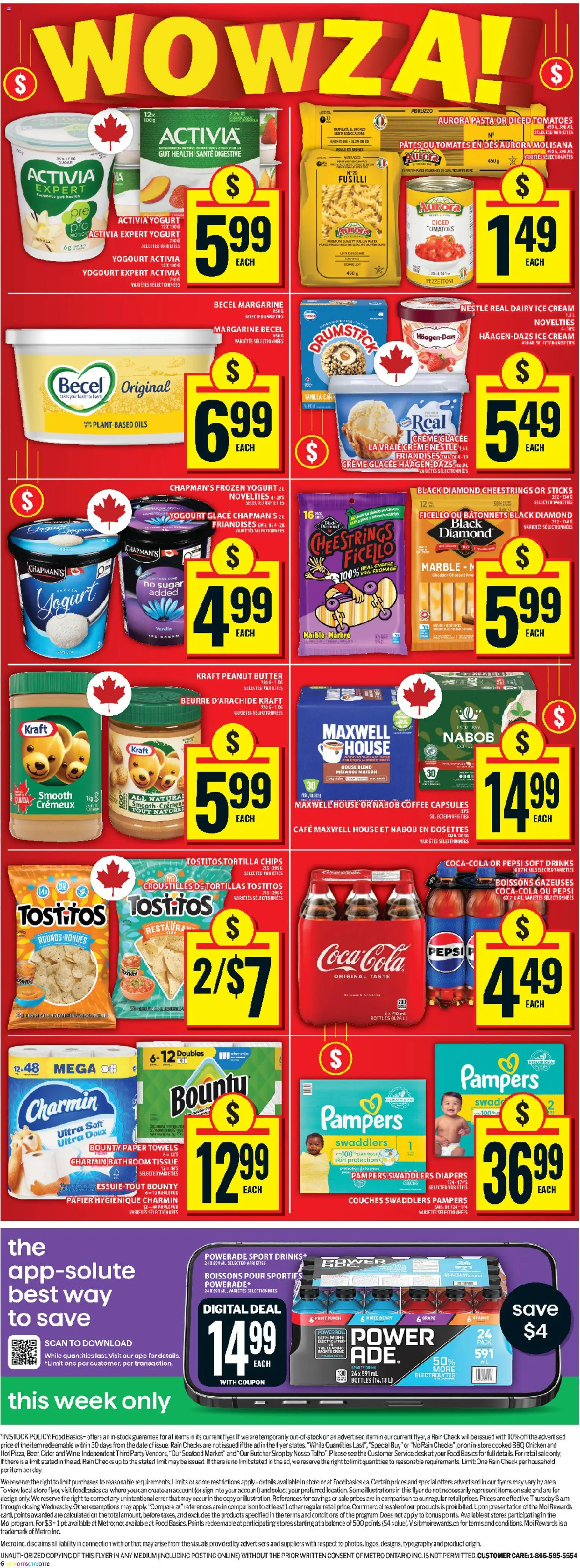 Food Basics flyer valid from 15.01.2026 | Page: 3 | Products: Cream, Ice cream, Yogurt, Coffee