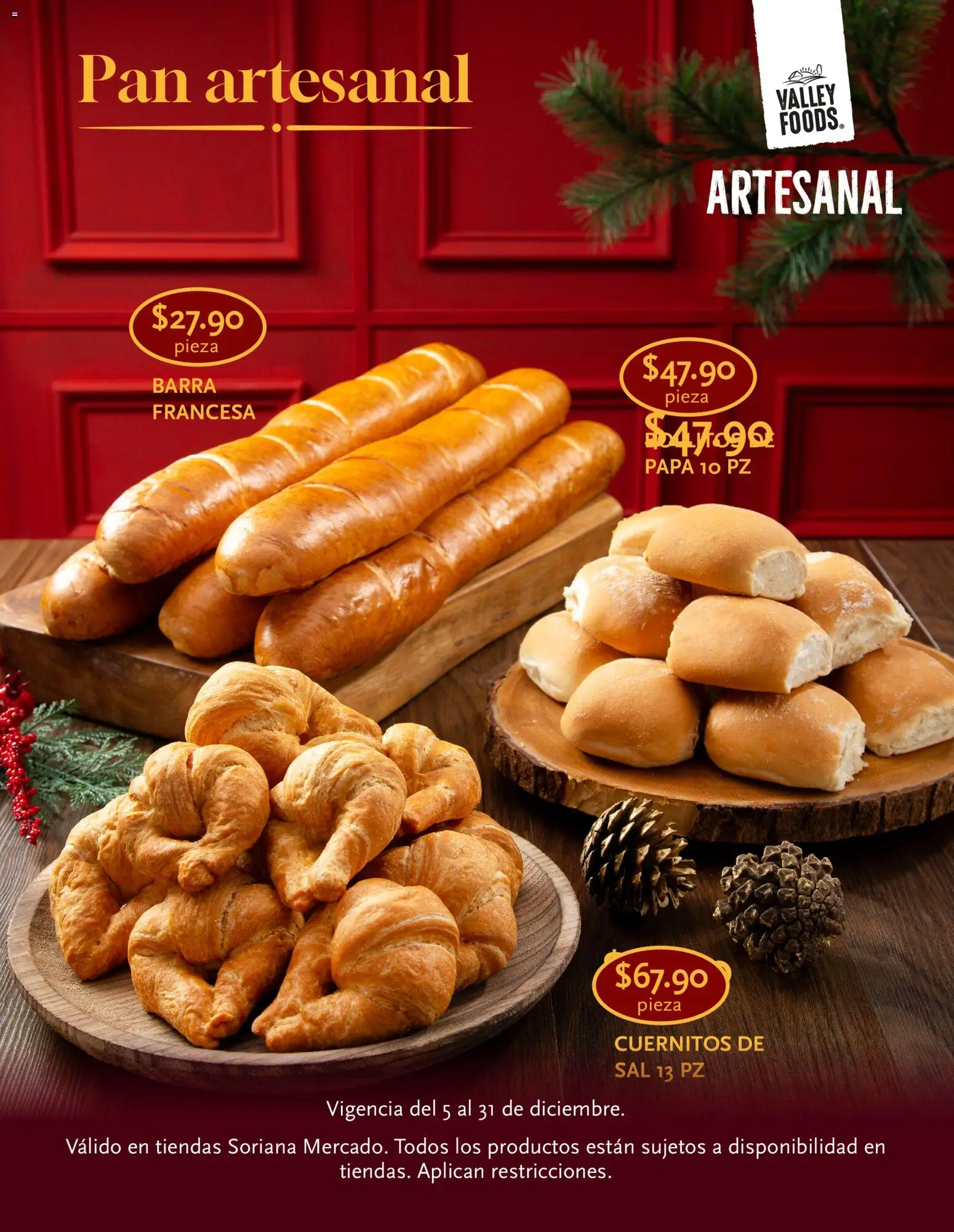 Nuevas ofertas de Soriana válidas en toda la República Mexicana desde el 05.12.2025. ¡Encuentra las mejores ofertas en Soriana - Cenas Navideñas Mercado Nacional! | Página: 11 | Productos: Papa, Sal, Pan, Barra