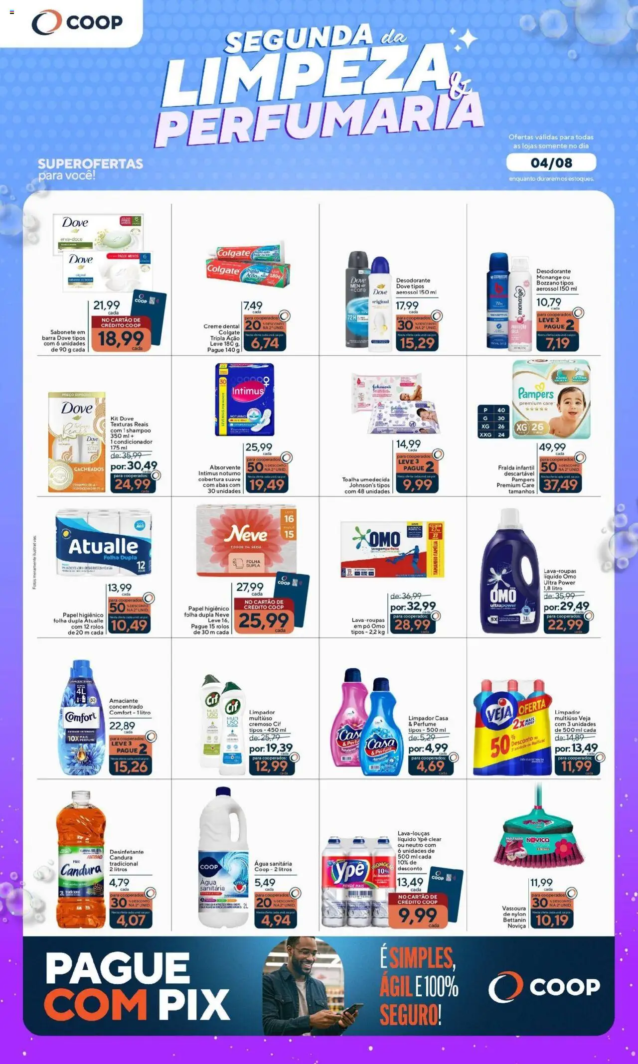 Coop Folheto - válido de 04.08.2025 | Página: 1 | Produtos: Shampoo, Perfume, Condicionador, Amaciante