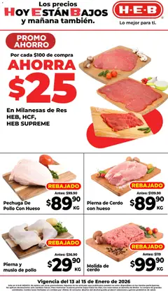 Vista previa de H-E-B folleto Promo Ahorro, nuevo folleto de la tienda, válido en México a partir del 13.01.2026