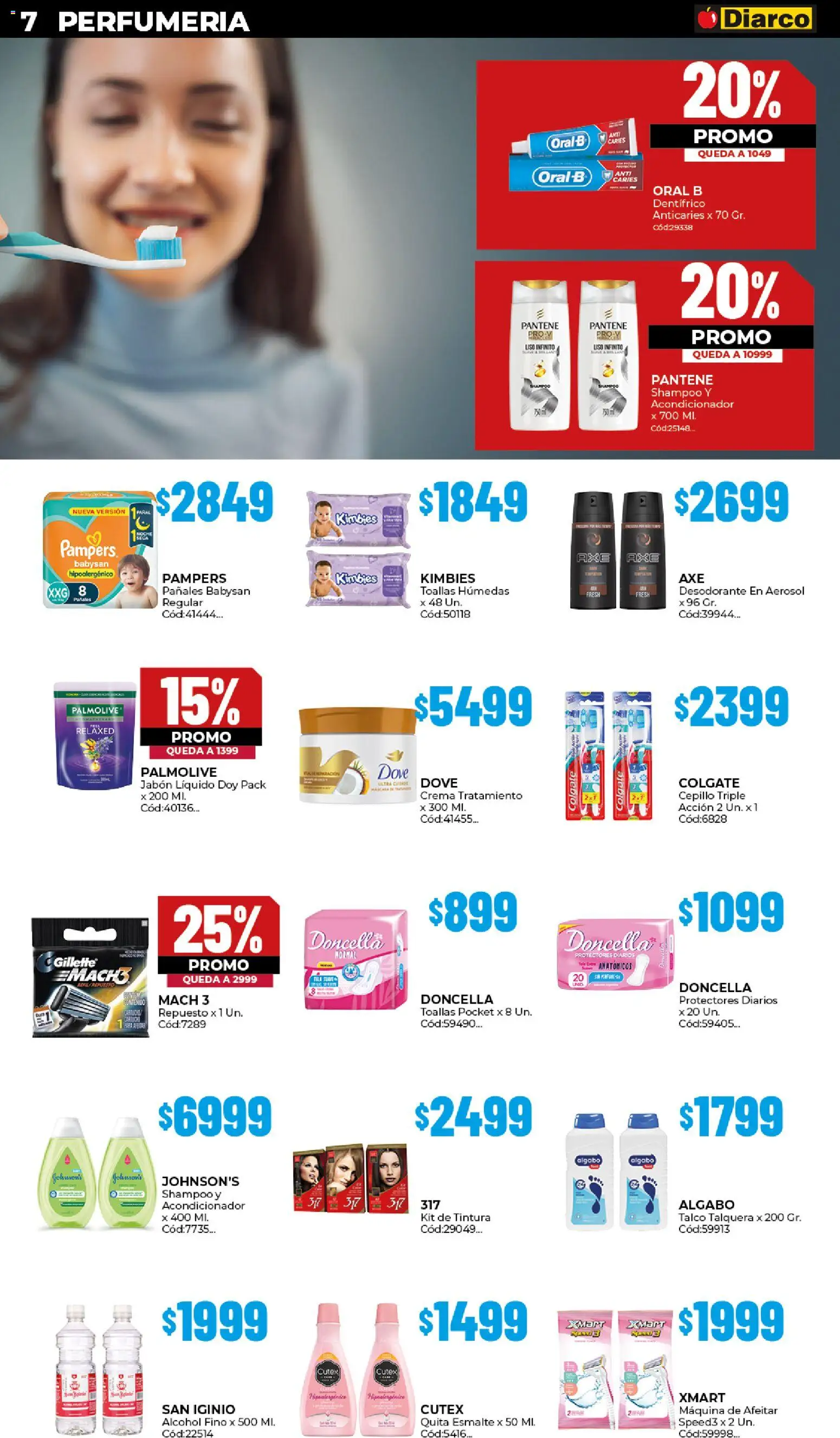 Diarco - Ofertas Tdf │ válido desde el 26.01.2026 | Página: 7 | Productos: Maquina de afeitar, Jabón líquido, Desodorante, Pañales