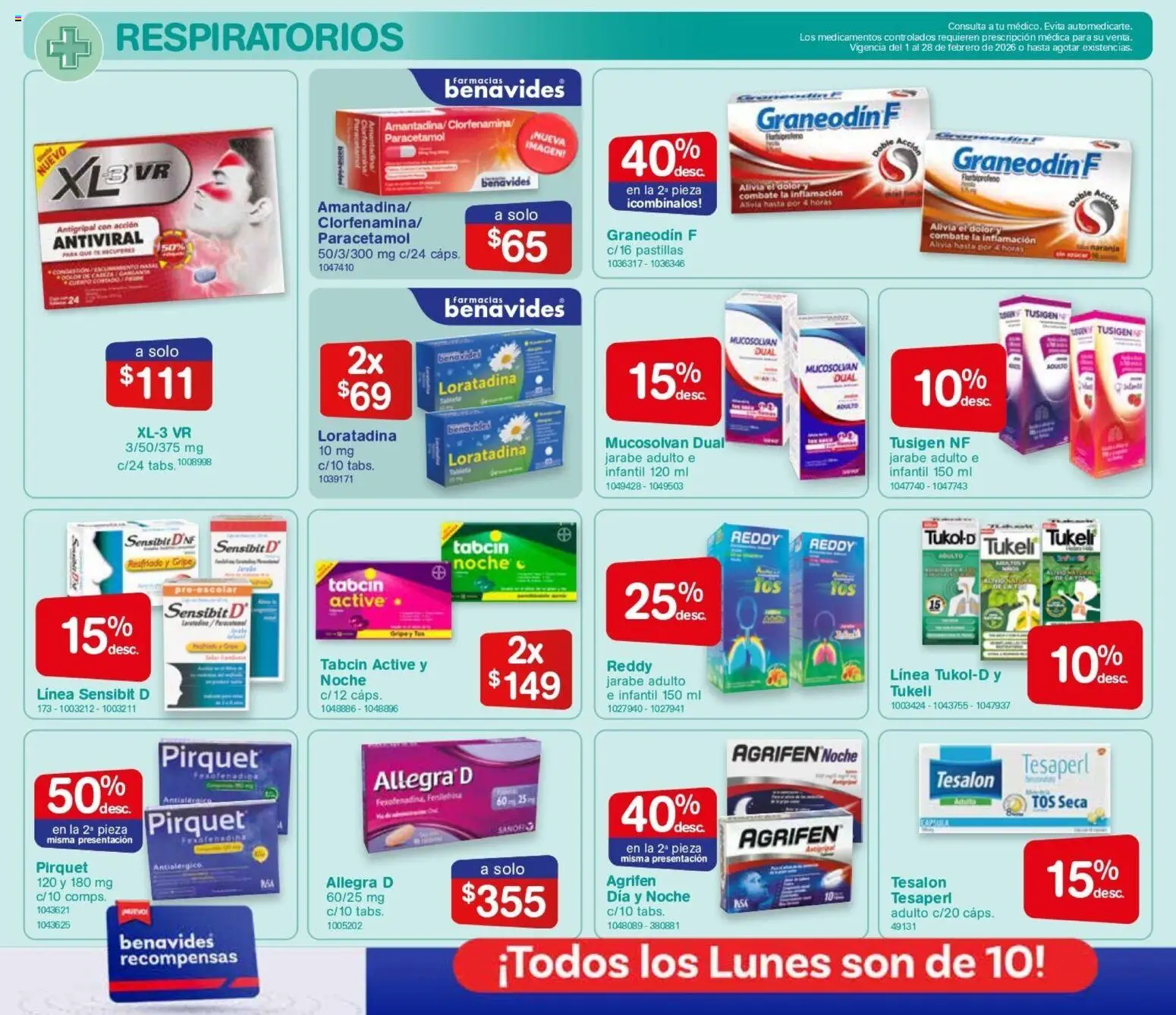 Nuevas ofertas de Farmacia Benavides válidas en toda la República Mexicana desde el 01.01.2026. ¡Encuentra las mejores ofertas en Farmacia Benavides catálogo! | Página: 2