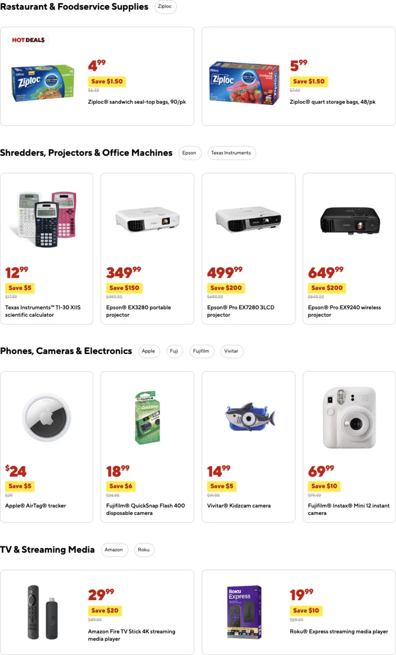 Staples Weekly Ad - valid from 24.08.2025 | Page: 12 | Products: Tv, Player, Camera, Calculator