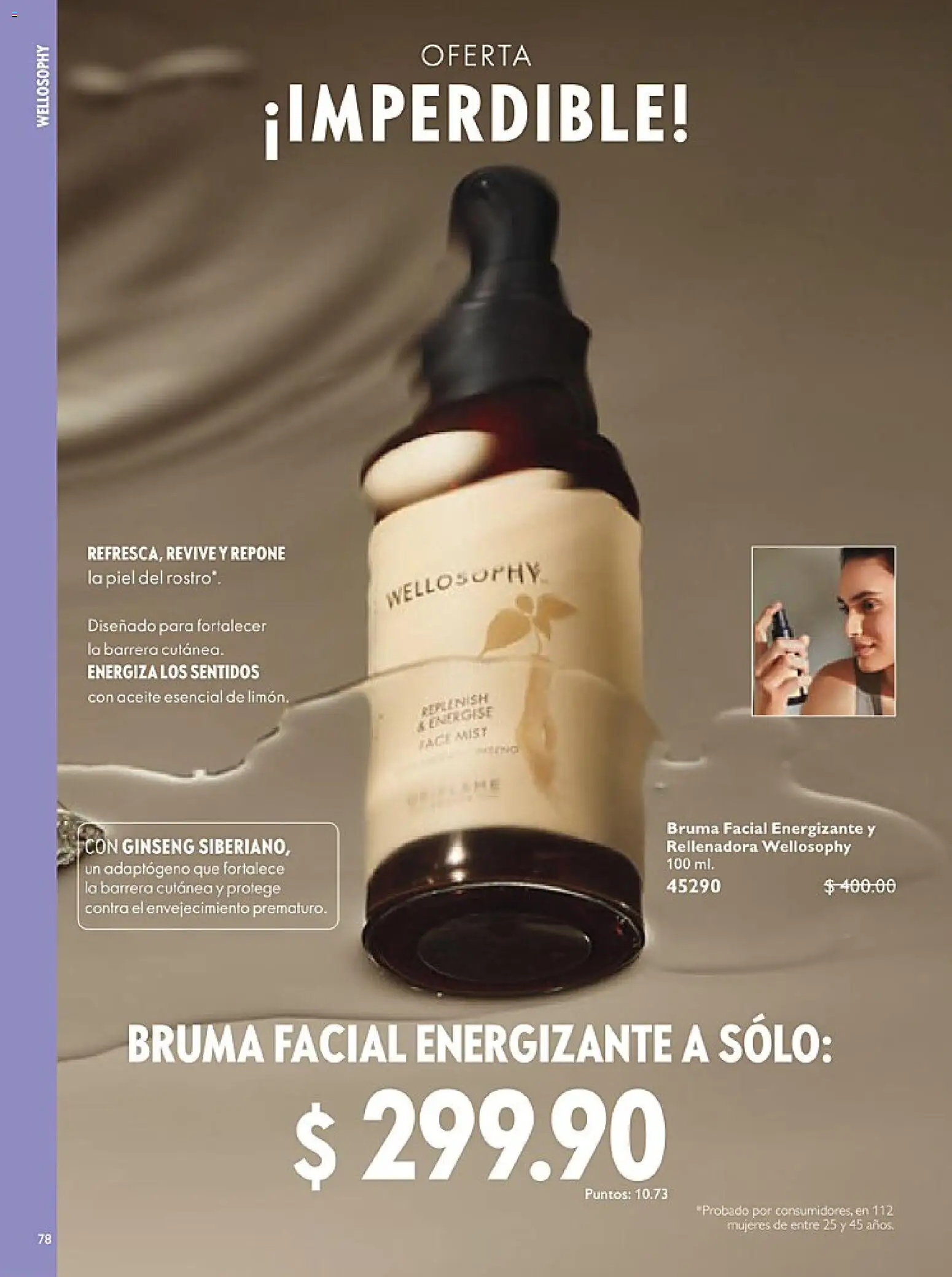 Nuevas ofertas de Oriflame válidas en toda la República Mexicana desde el 14.02.2026. ¡Encuentra las mejores ofertas en Oriflame campaña 3 2026! | Página: 78 | Productos: Limón, Bruma, Aceite