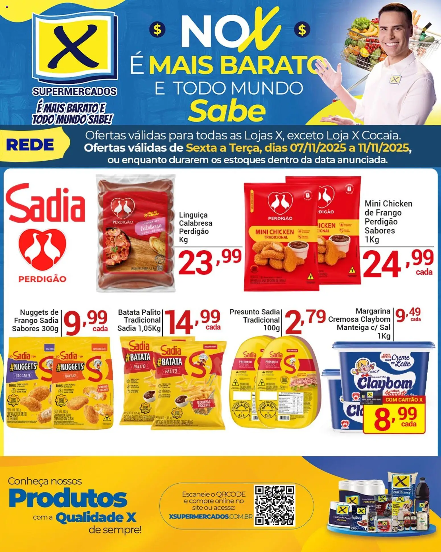 X Supermercados Folheto - válido de 07.11.2025 | Página: 4 | Produtos: Tapioca, Manteiga, Batata, Margarina