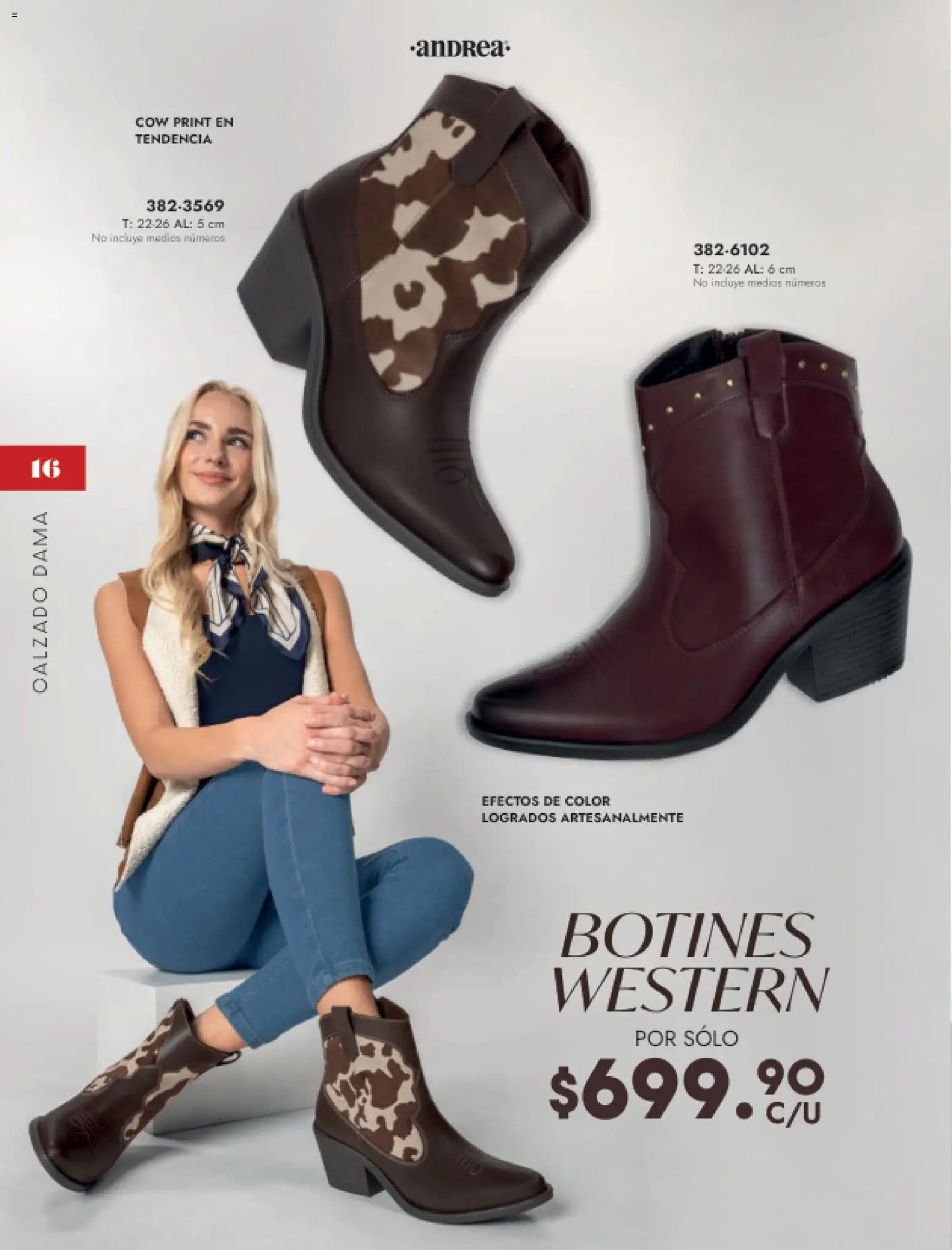 Nuevas ofertas de Andrea válidas en toda la República Mexicana desde el 16.11.2025. ¡Encuentra las mejores ofertas en Andrea catálogo Botas y botines! | Página: 16