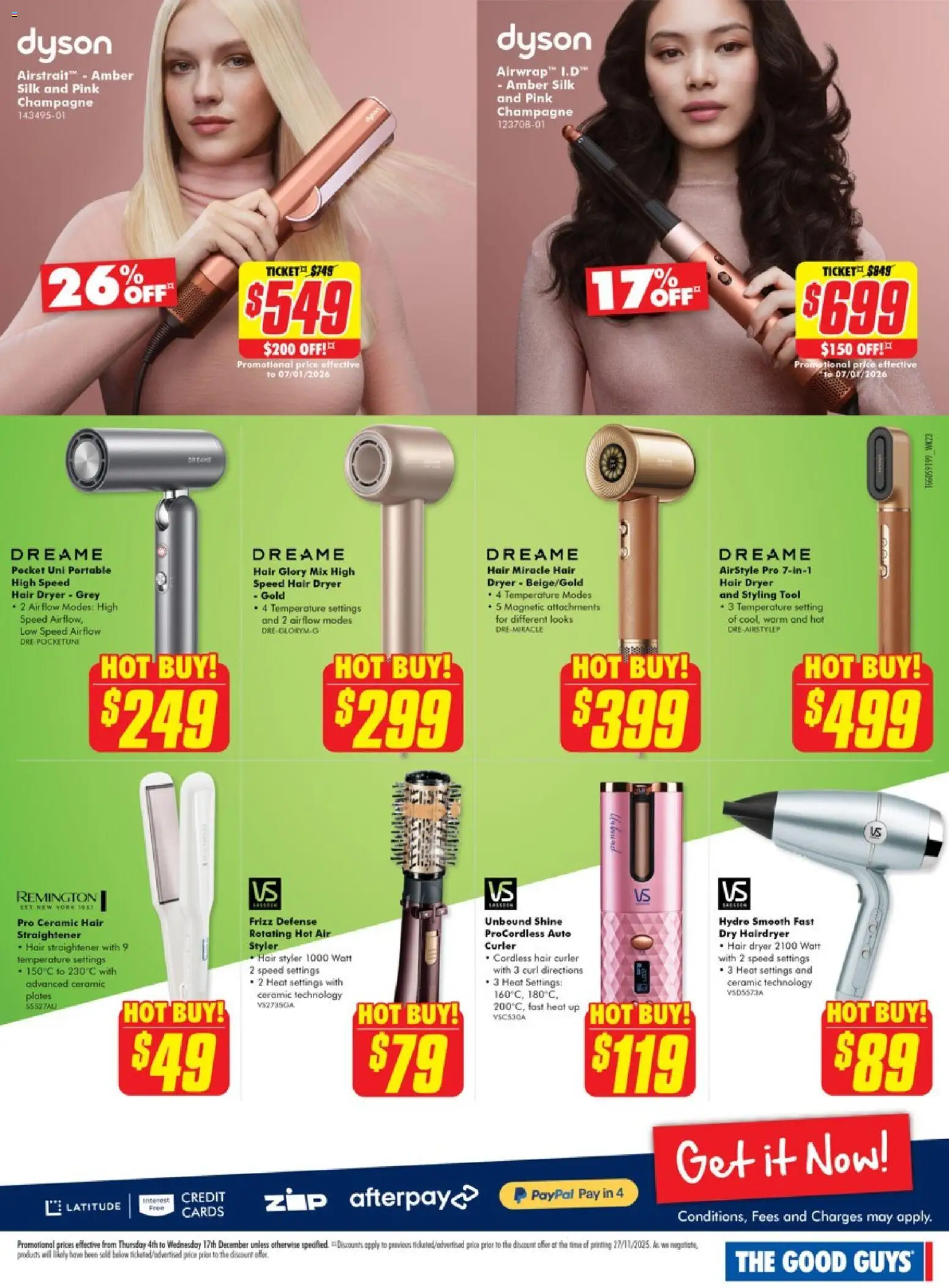 The Good Guys catalogue - valid from 03.12.2025 | Page: 19 | Products: Hair curler, Hair styler, Dryer, Hair straightener