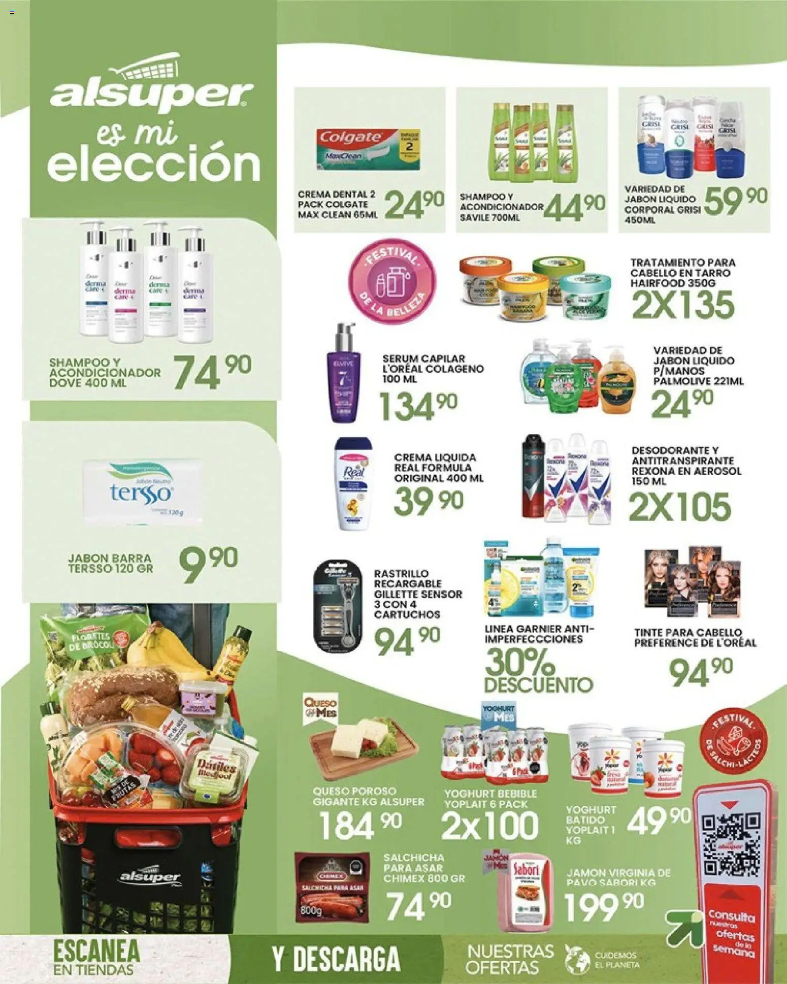 Nuevas ofertas de Alsuper válidas en toda la República Mexicana desde el 17.04.2026. ¡Encuentra las mejores ofertas en Alsuper folleto Durango! | Página: 8 | Productos: Desodorante, Serum, Queso, Jamón